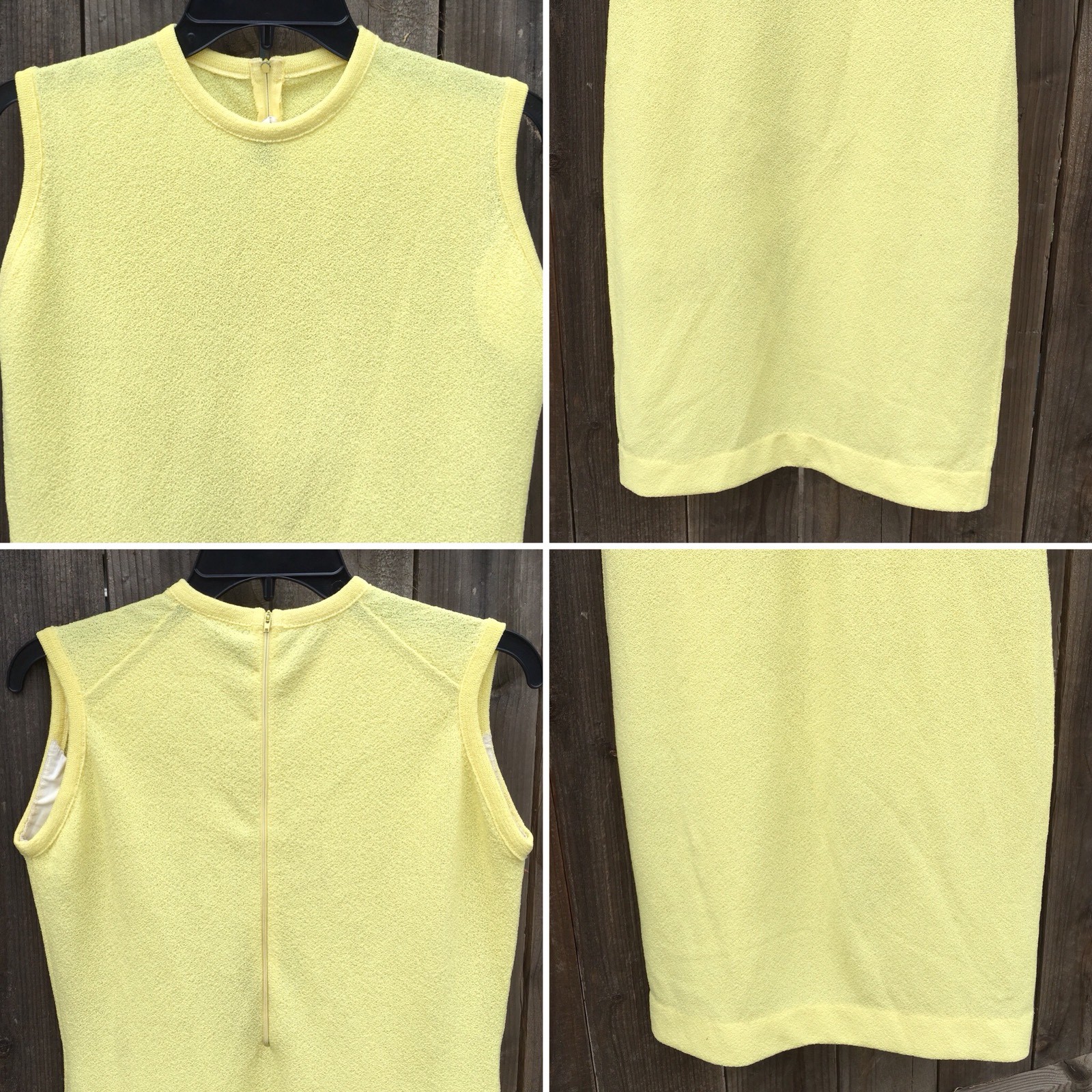 Vintage Talbott Travler Dacron Polyester Sheath Dress Knit 50s 60s 1960s Sz 10