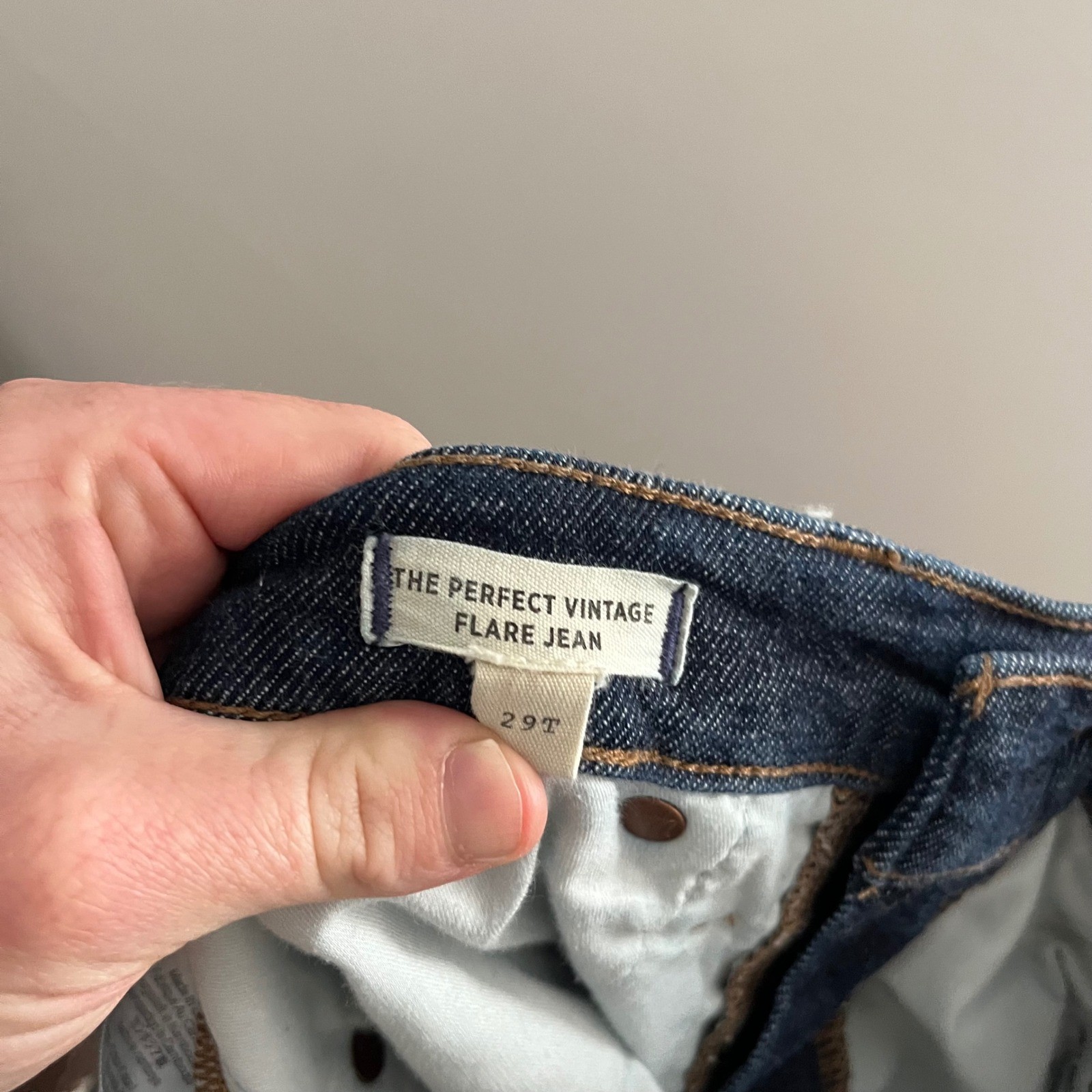 Madewell Women’s Dark Wash The Perfect Vintage Flare Jean Size 29 Tall