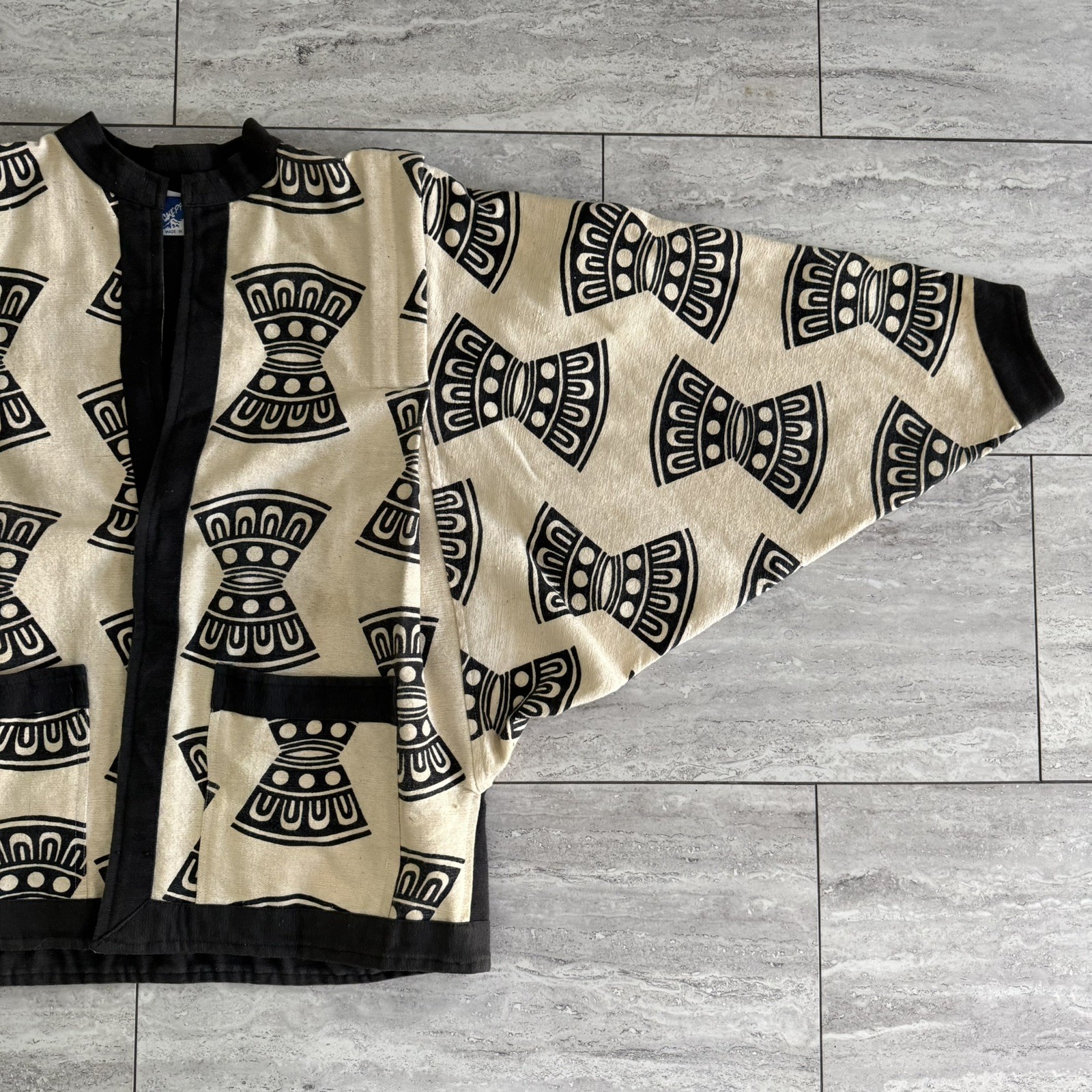 VTG Cheppu Coat Boho Nepal Artisan Jacket Kimono Style Cardigan 80’s -90’s