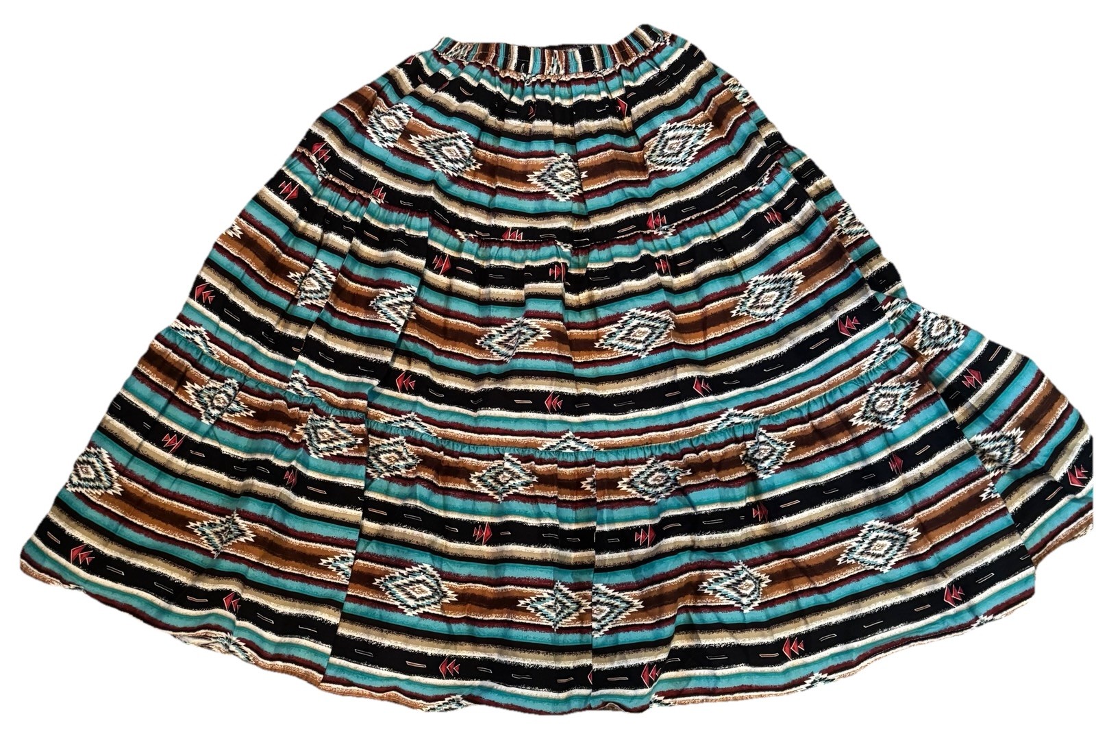 Circle T Marilyn Lenox Skirt Womens Sz M Southwestern Navajo Cowgirl Sq.dancing