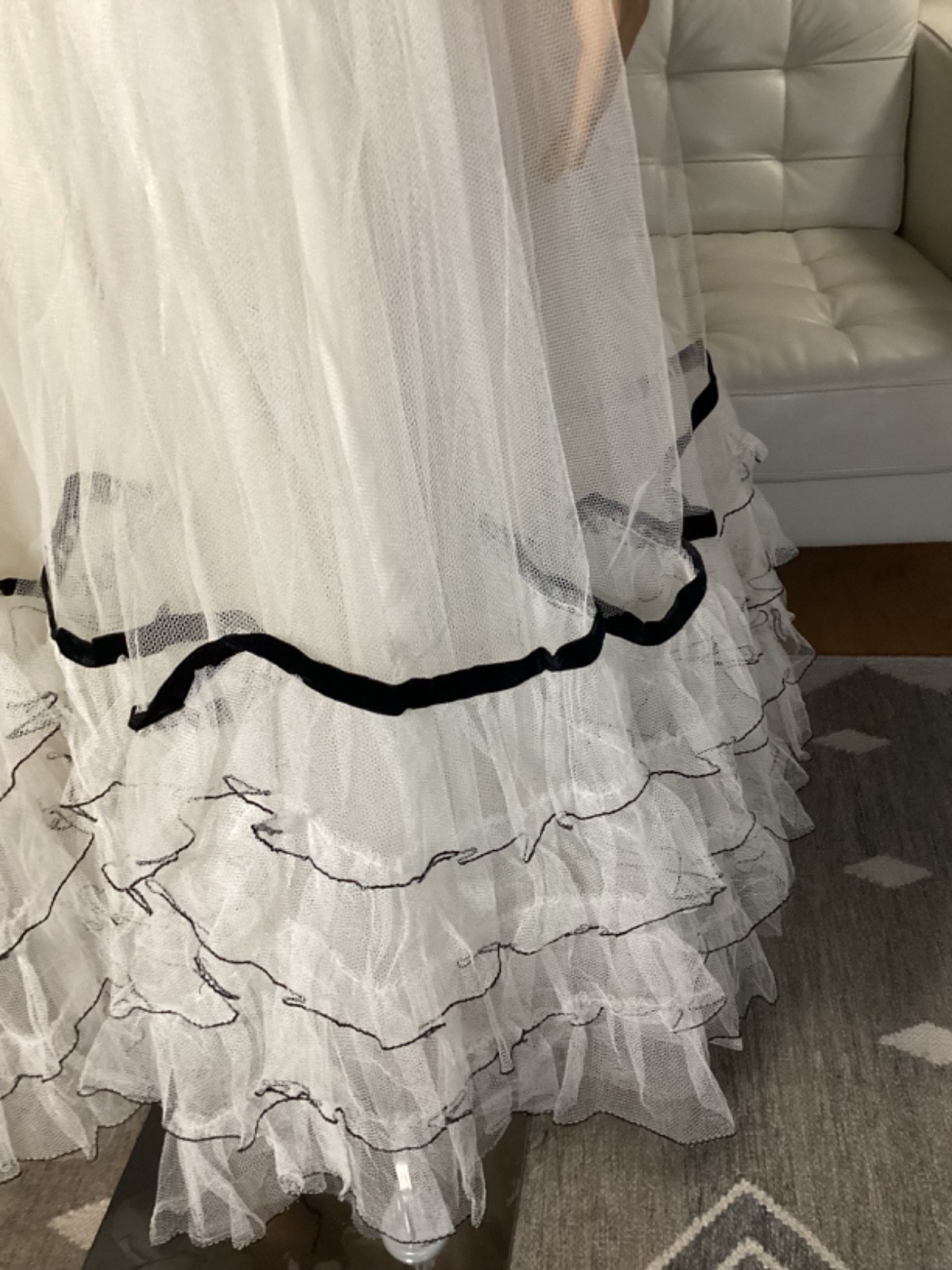 Vintage 1950’s Will Steinman Original Black & White Tulle Strapless Party Dress