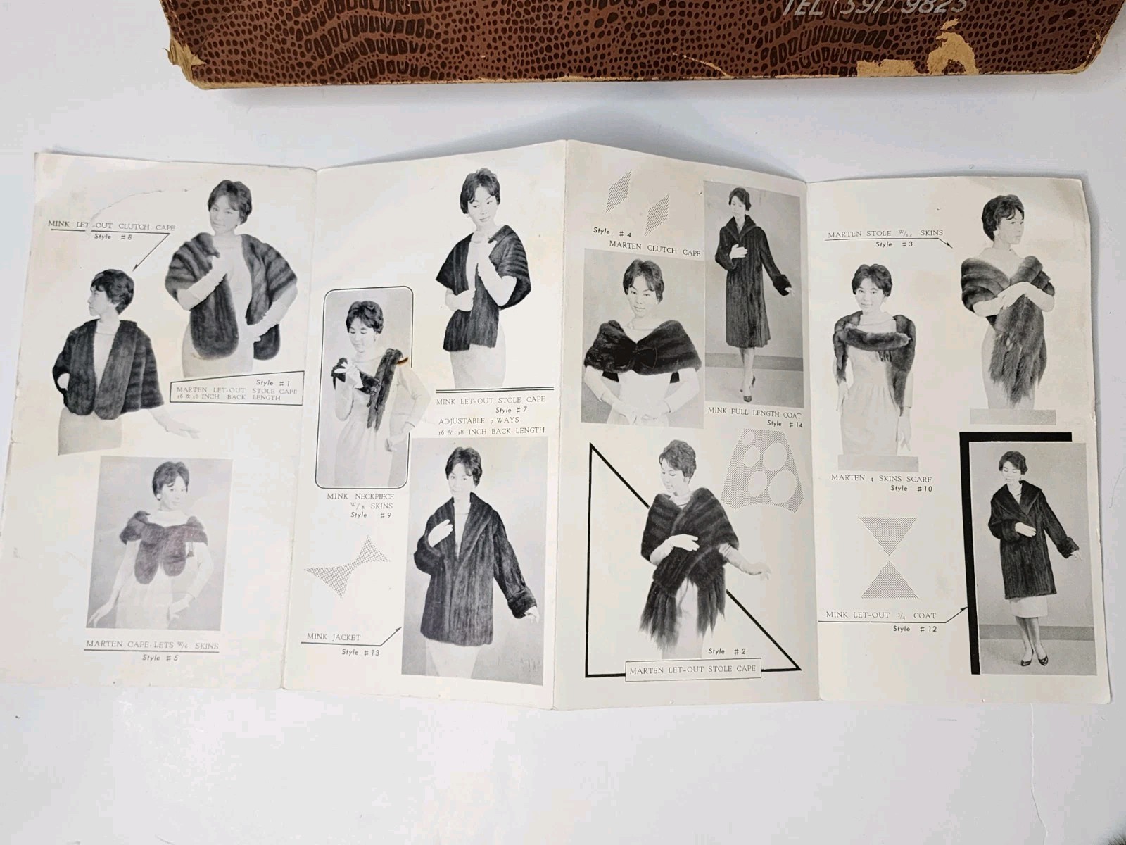 Vintage Yamaoka Fur Co. Mutation Mink Cape Stole Style #16 with Box