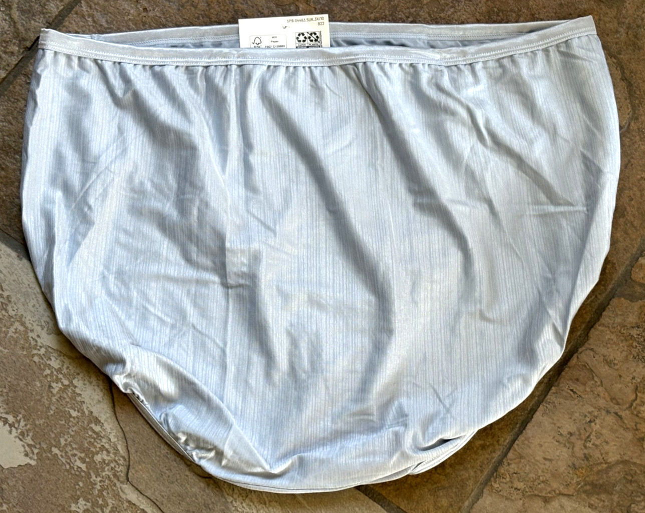Vanity Fair 10/3XL Sky Blue Silky RADIANT COLLECTION Hi Cut Panties #13112 NWT