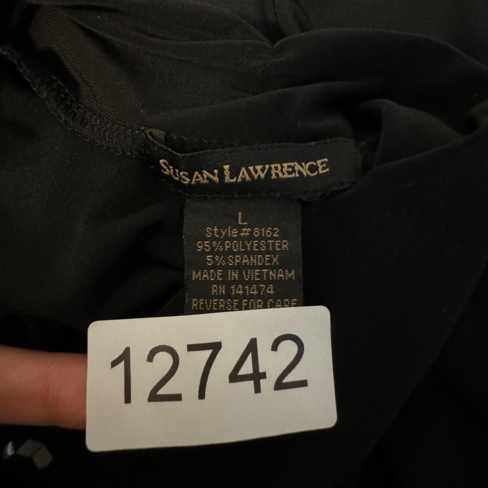 90s Y2K Vintage High Neck Top Large Black Stretch Mock Neck Corpcore Office