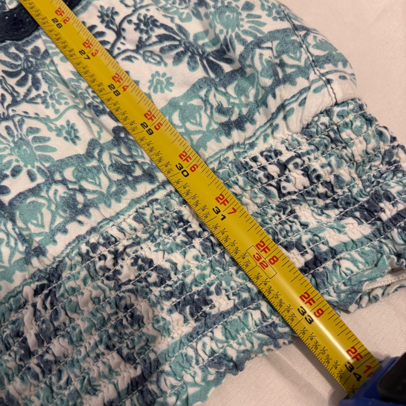 JUSTICE Vintage Y2k tiered blue floral print maxi skirt with sequin details
