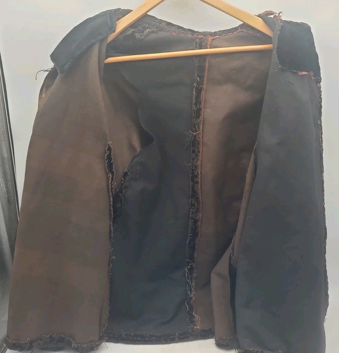 Antique Victorian Cape Capelet Satin Fur Black Mourning Edwardian