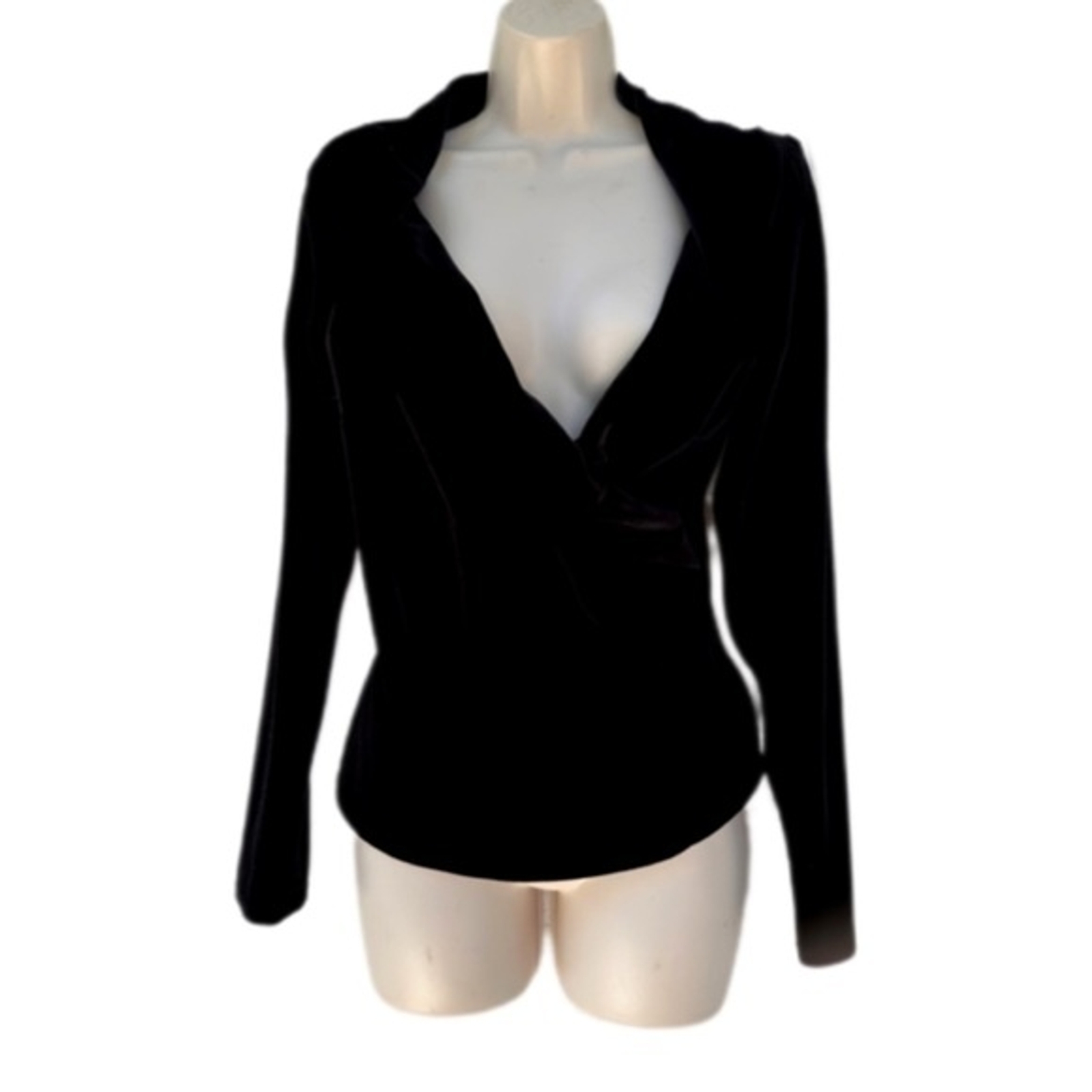 Vintage Chetta B Peter Noviello and Sherrie Bloom Black Velvet Glam Top Large