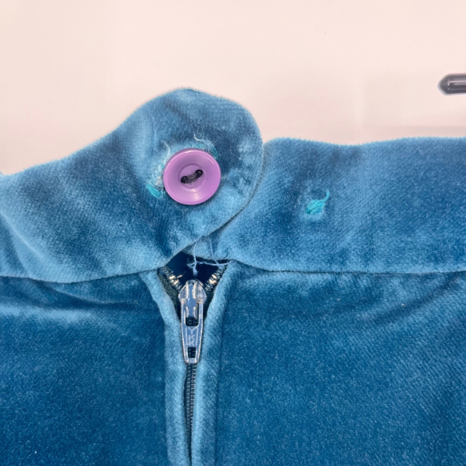 Vintage 70’s Adolph Schumann for Lilli Ann Skirt Suit Womens Teal Blue Velvet