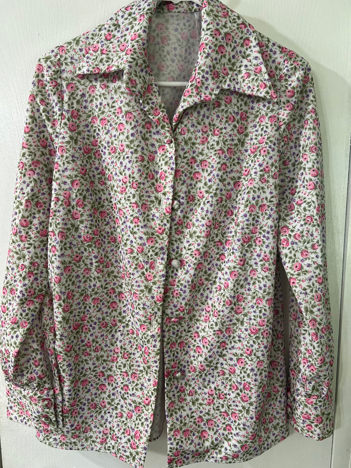 womens vintage clothing 70’s homemade no size floral polyester