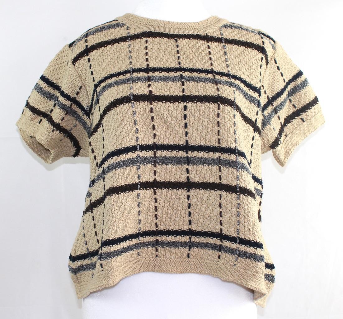 Vintage Liz Claiborne Short Sleeve Cable Knit Grandma Sweater Petite Medium