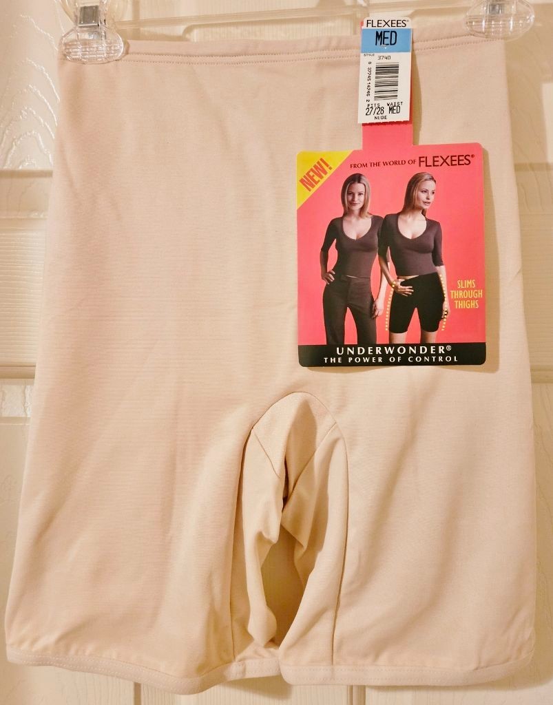 Vintage Flexees 3740 Nude Underwonder Control Long Leg Panty Shaper ~ Med ~ NWT