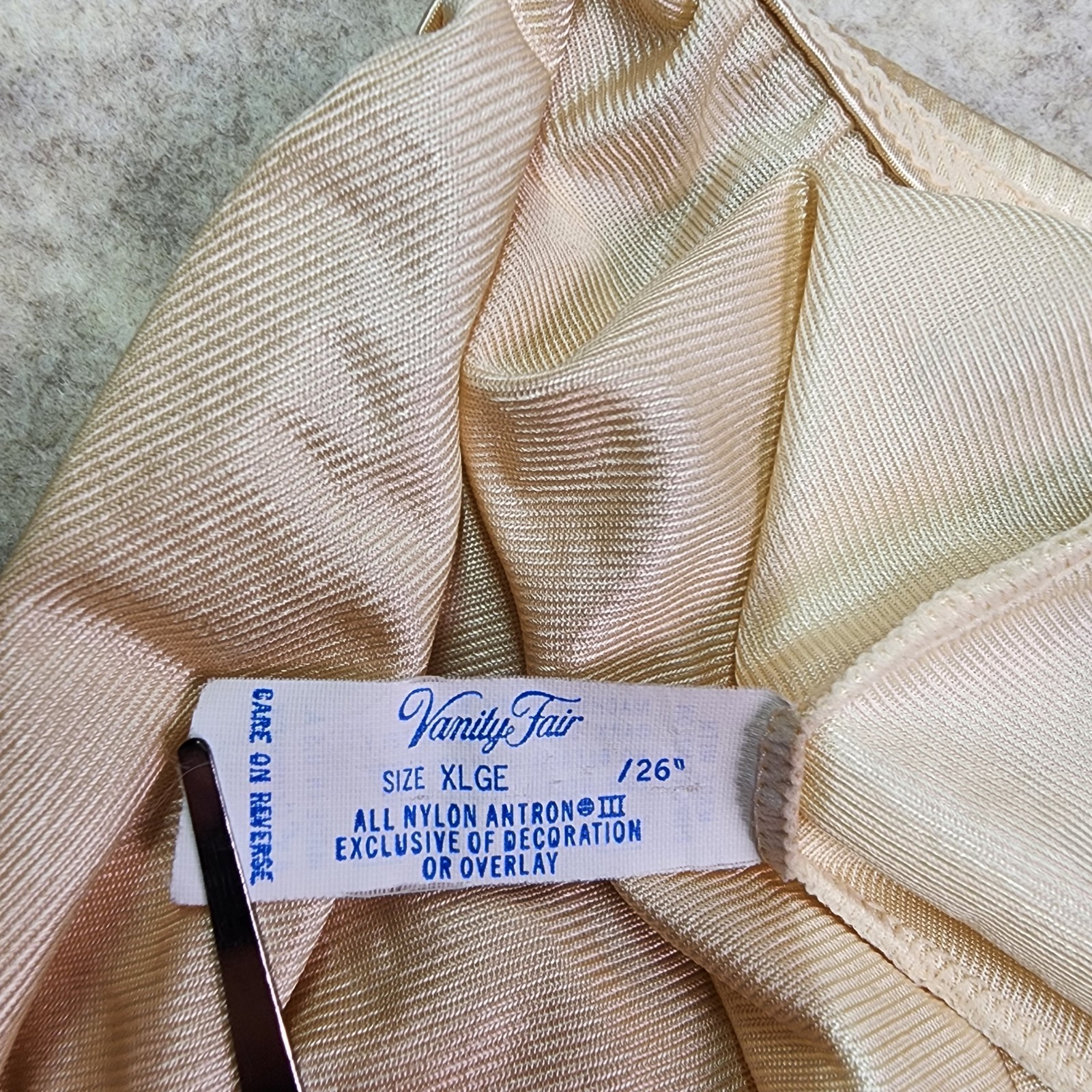 Vintage Vanity Fair Lace-Trimmed Petti Pants / Bloomers – Champagne – Size XL