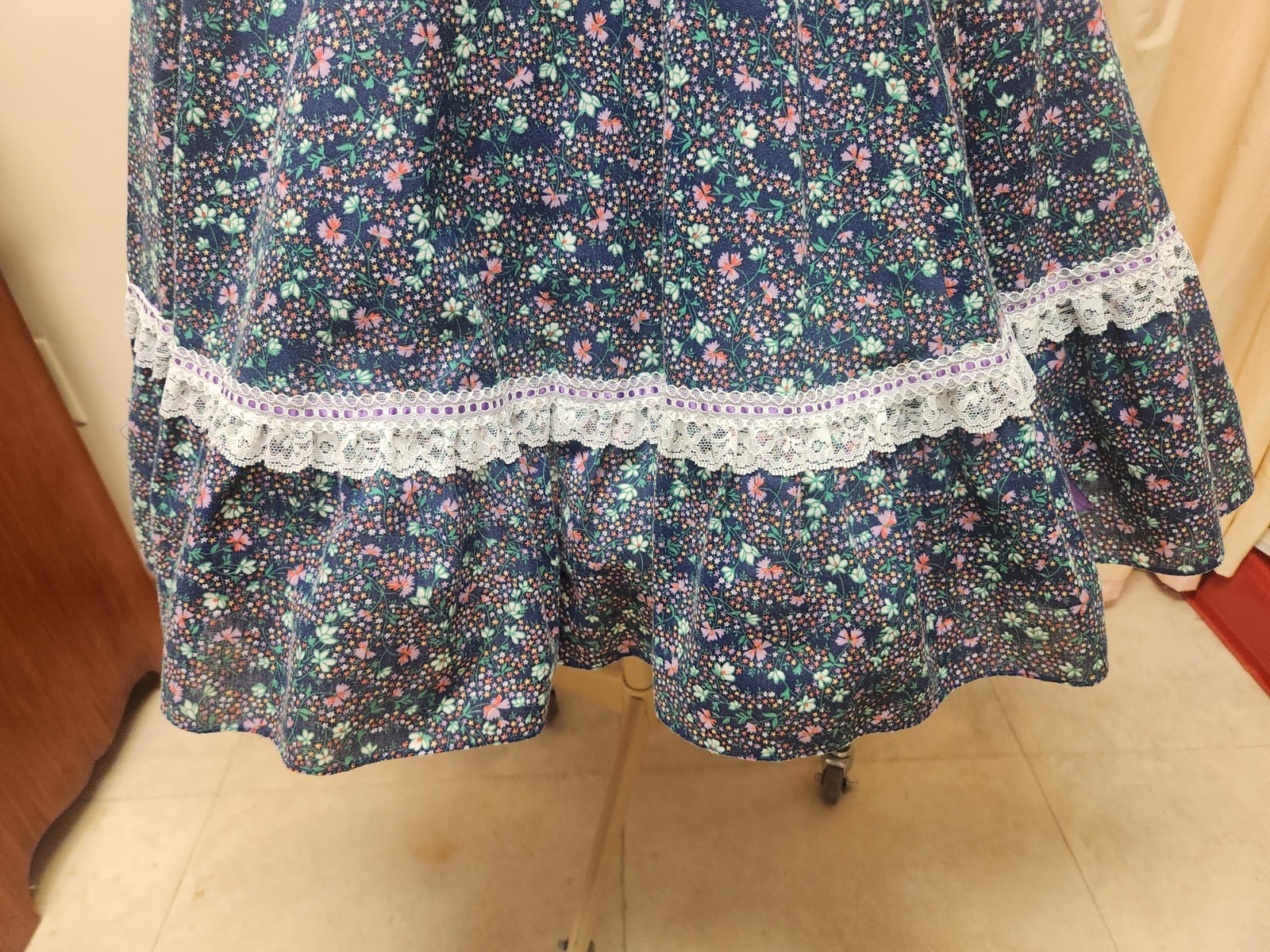 70s Jeri Bee Belted Rockabilly Prairie Square Dance Dress*sz12*Made In USA
