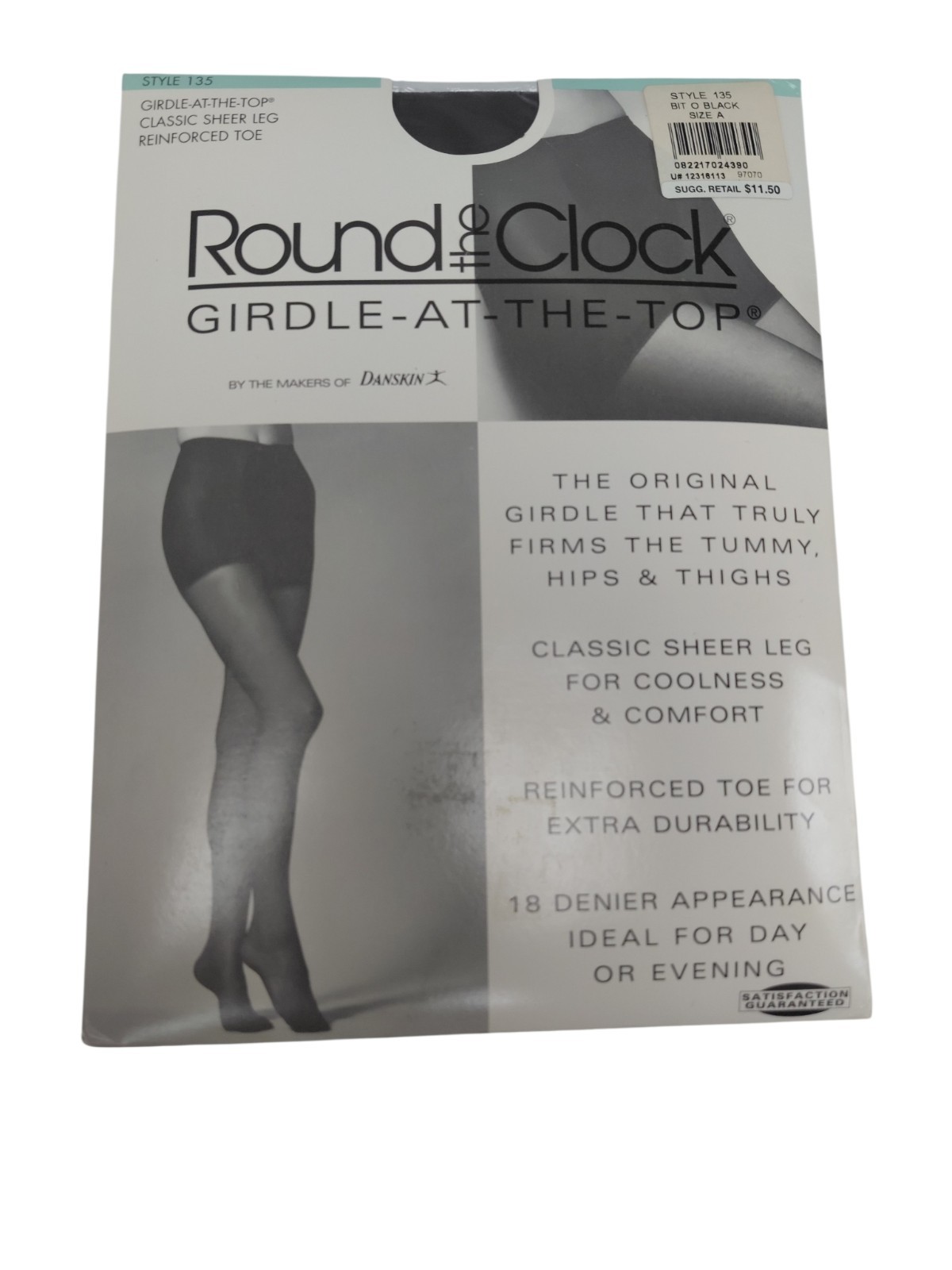 Vintage Round The Clock Stockings Size A