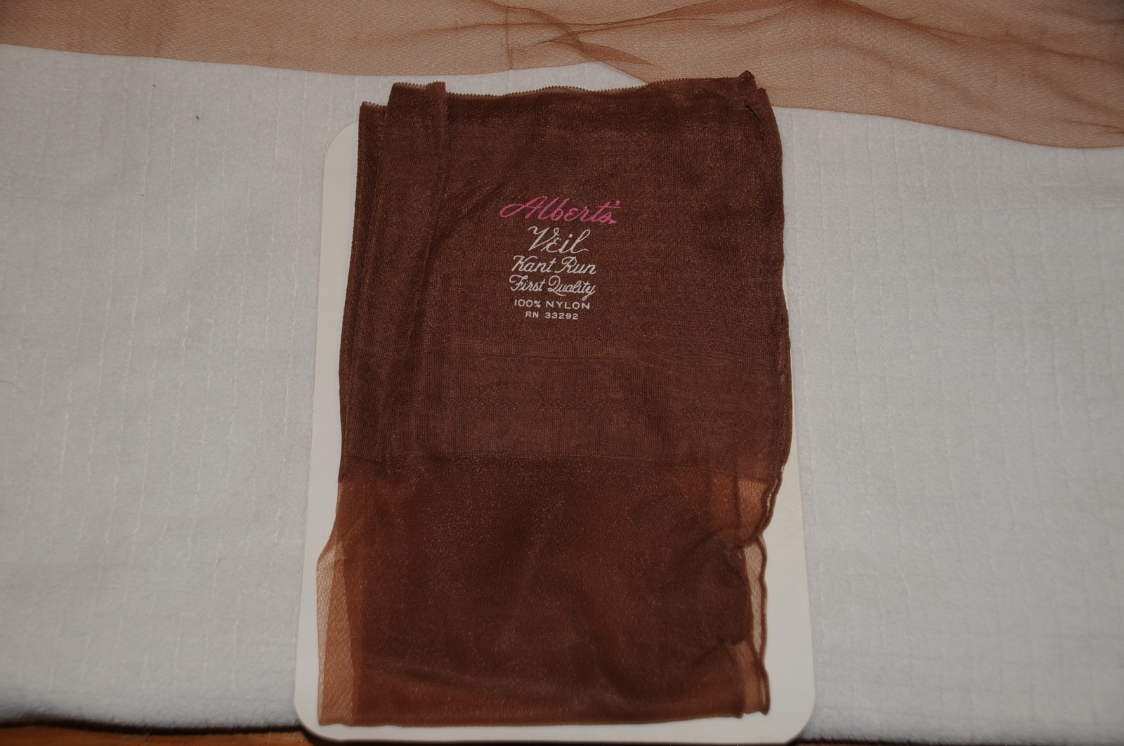 Vintage Alberts Seemed Nylon Stockings Size 9, 1/2, 2 Pair