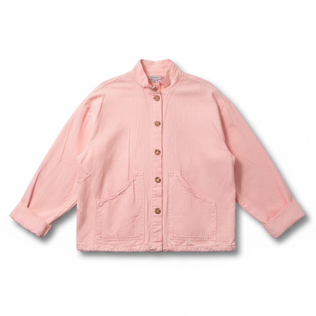Sea Breeze of California Vintage Pink Cotton Drawstring Jacket XL Made in USA