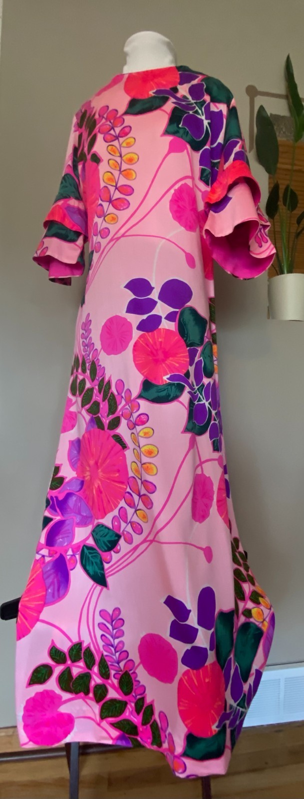 Vintage 1960s Kiyomi of Hawaii Maxi Dress Size 16 From Liberty House, Mint Cond