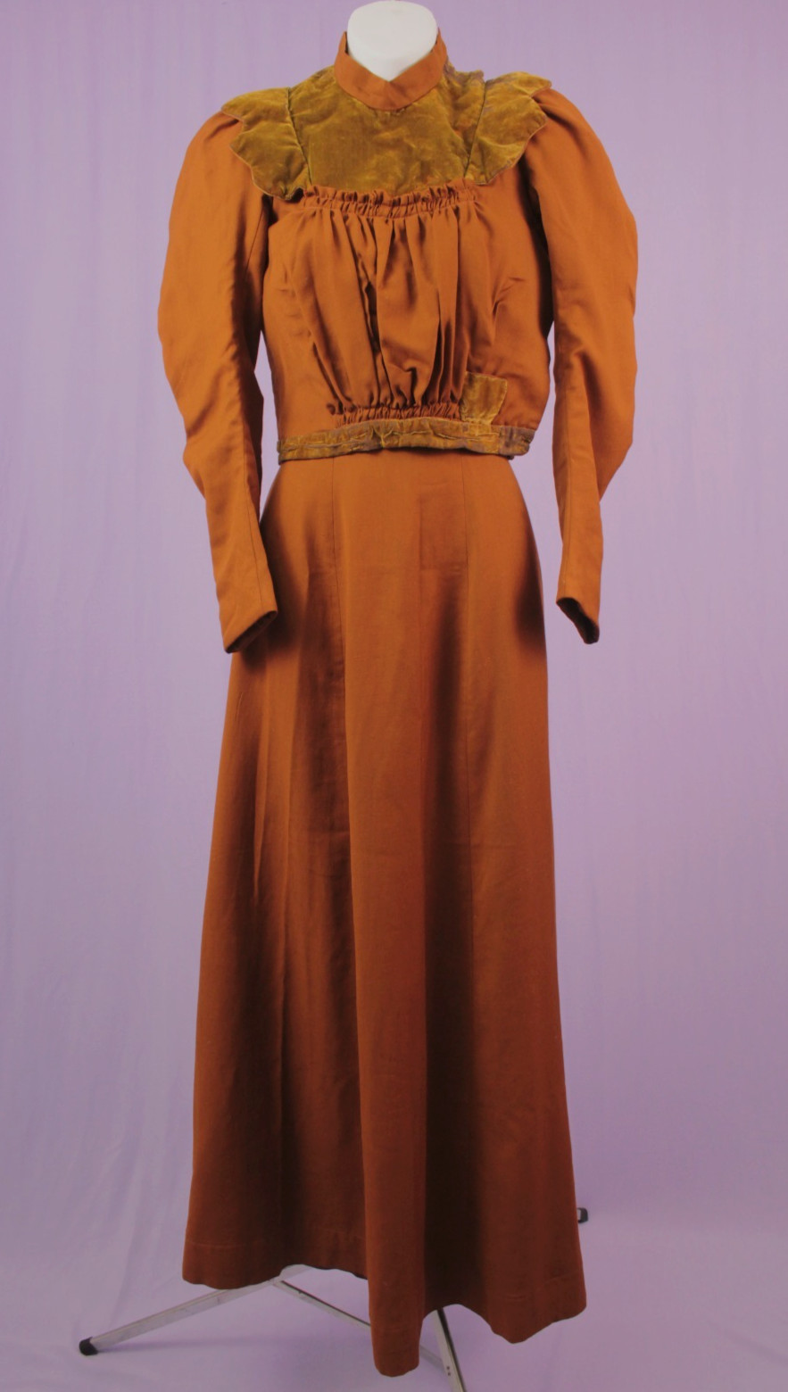 VTG Women’s Antique Late 1800s 2 Pc Burnt Orange / Brown Jacket & Skirt Set XS/S