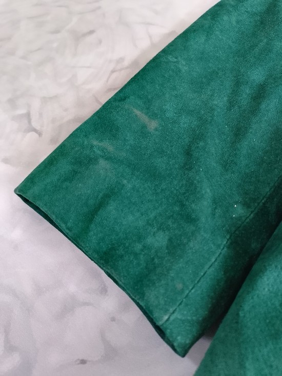 Vintage Women’s Emerald Green Suede Blazer Jacket SEPARATE SCENE