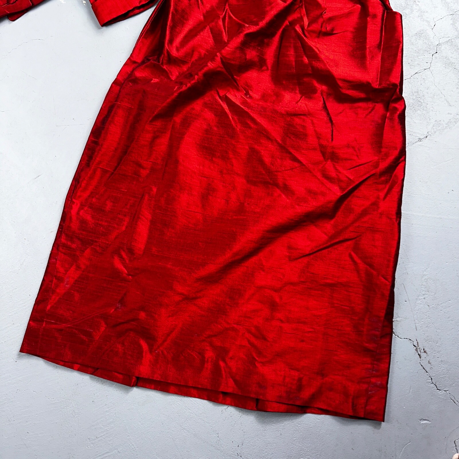 Real Vintage 1940s Lorayne Original Long Red Top Button Down Dress Women’s 40s