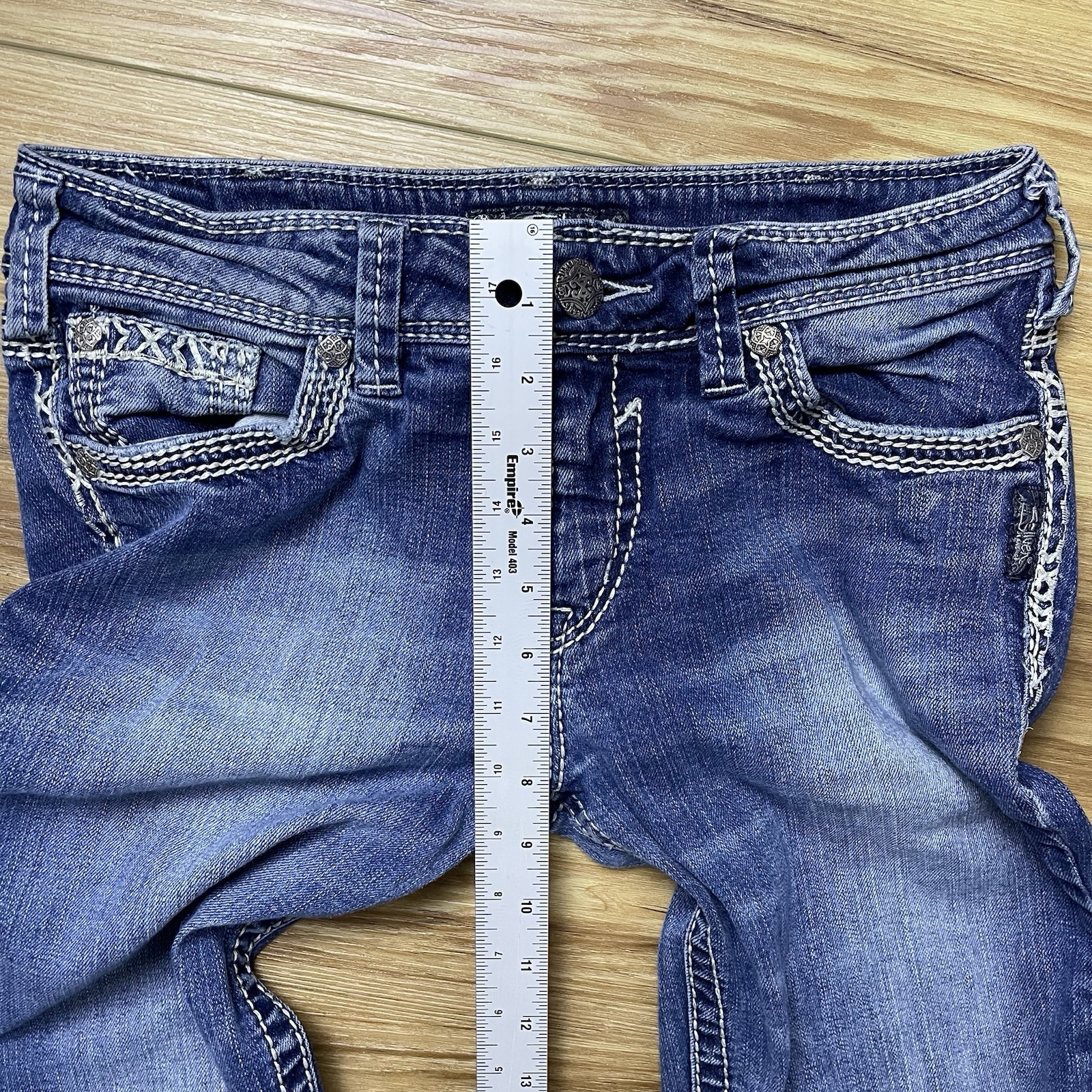 Silver Suki Low Rise Boot Cut Jeans Size 30/31 Y2K Vintage