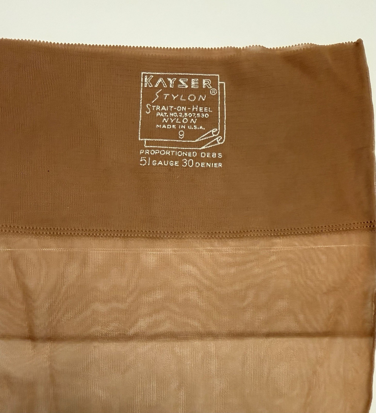 Vintage Kayser Full Fashioned Seamed Flat Knit Stockings 30 Denier 2 Pairs