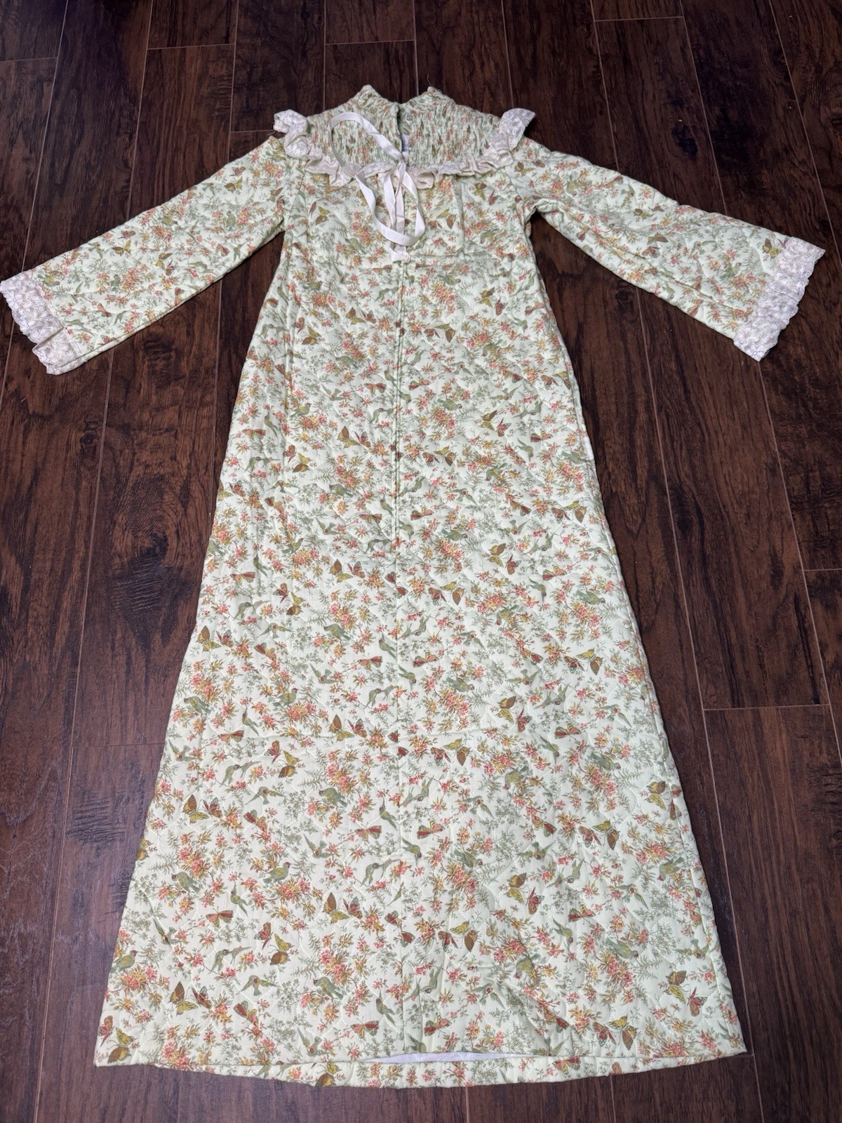 Very Rare Vintage 1960’s “prairie-style Quilted Nightgown —Young Miss Mortan