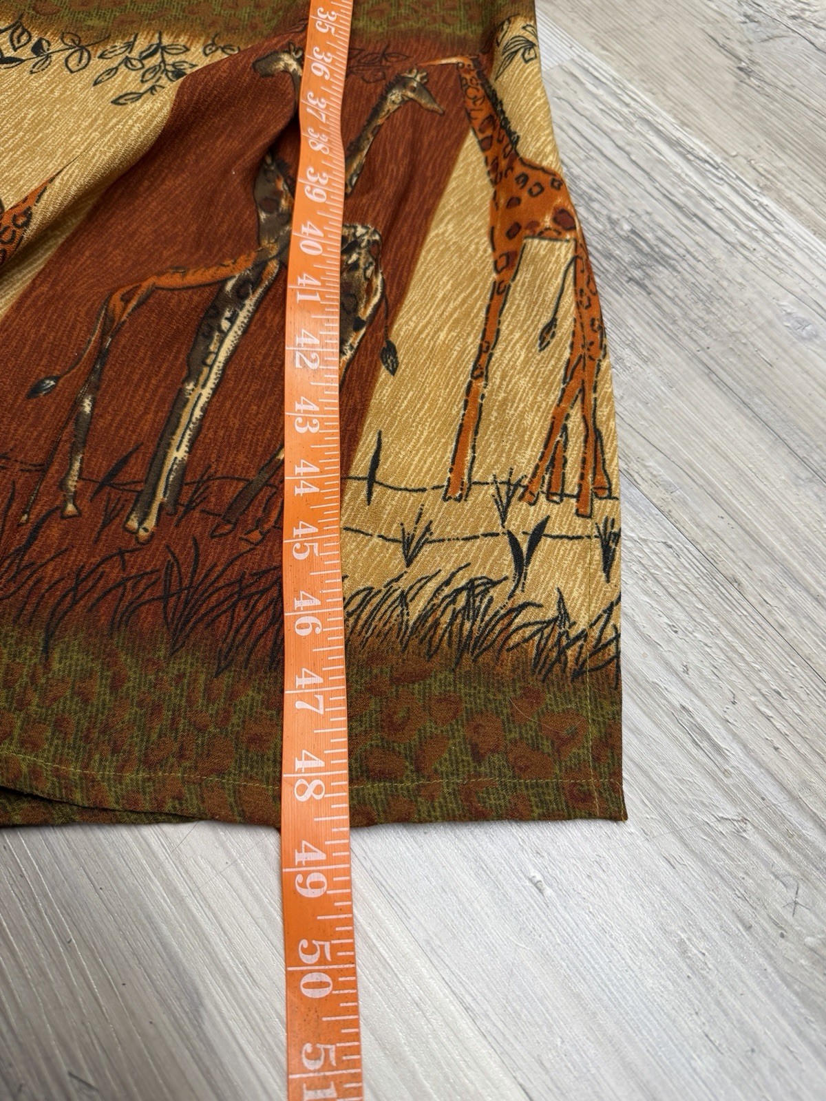 Vintage 90s Giraffe Border Print Safari Sleeveless Maxi Dress California Dreams