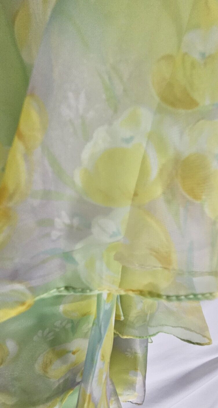VTG Lorrie Deb Ruffle Multicolor Floral Sleeveless Dress Women’s Sz XS/S