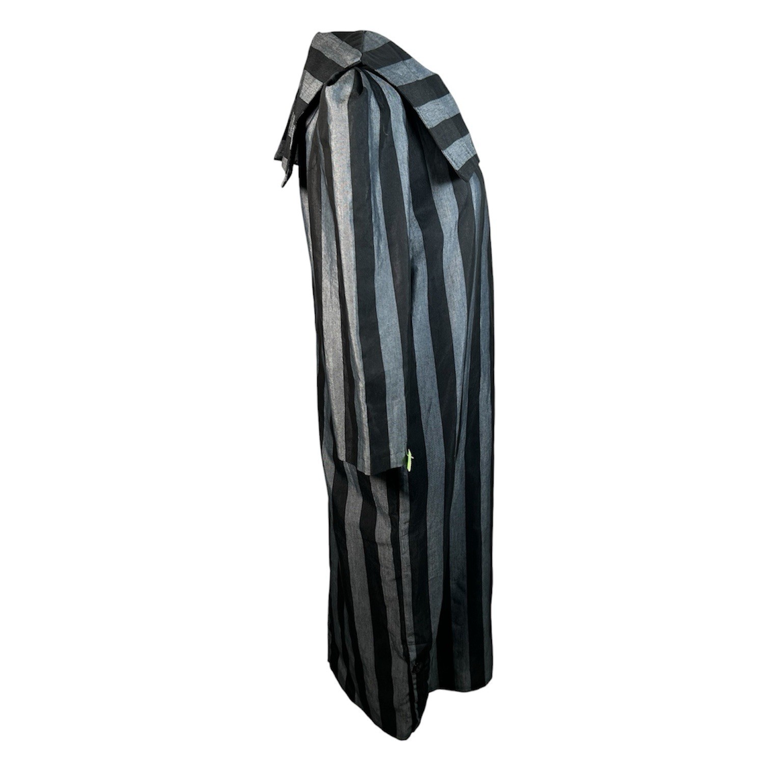 VTG 80s Brioche California Sailor Gray Black Striped Avant Garde Dress Sz S/M