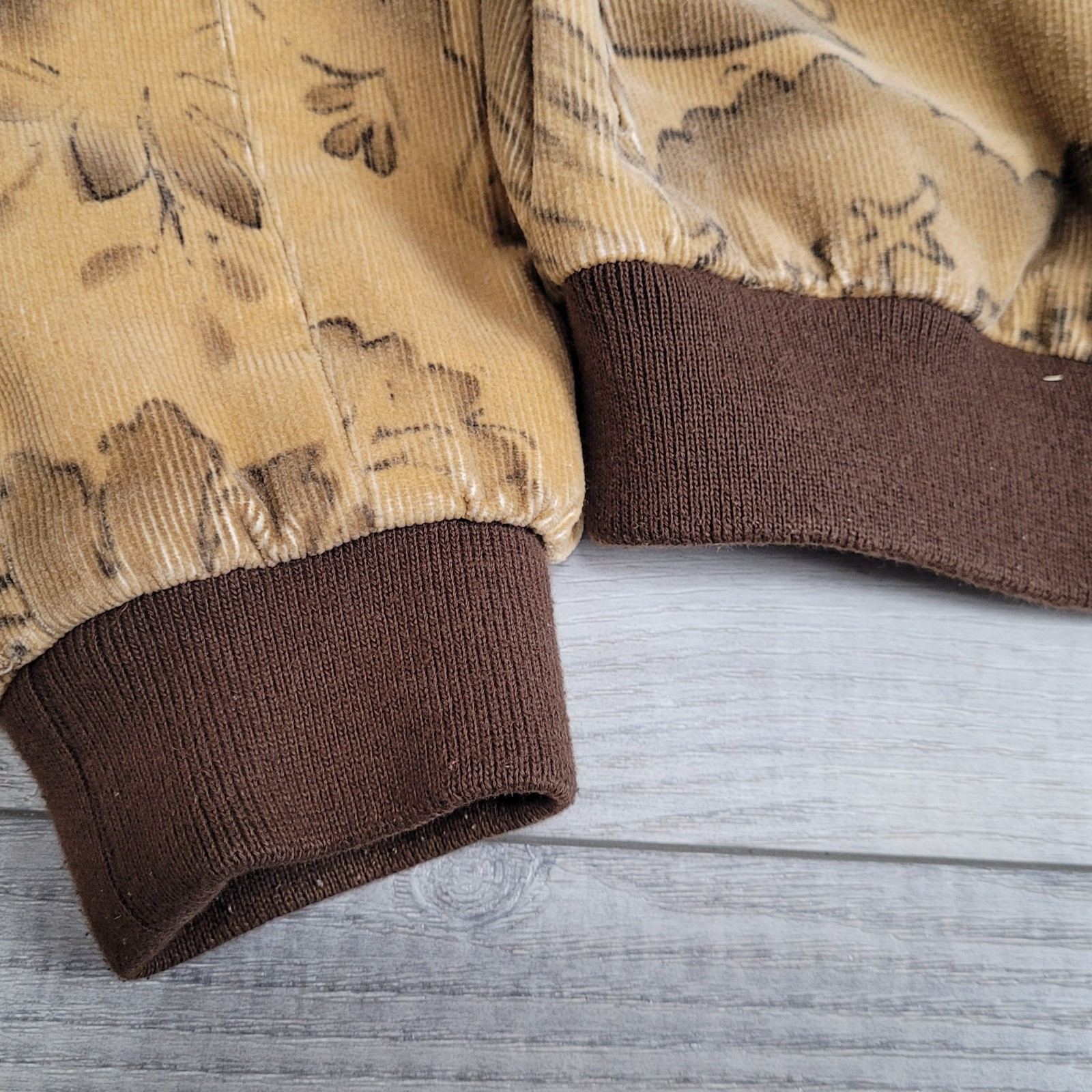 🧥Vintage View Jacket Women’s 8 Brown Floral Corduroy Bomber Full Zip YK2 Boho