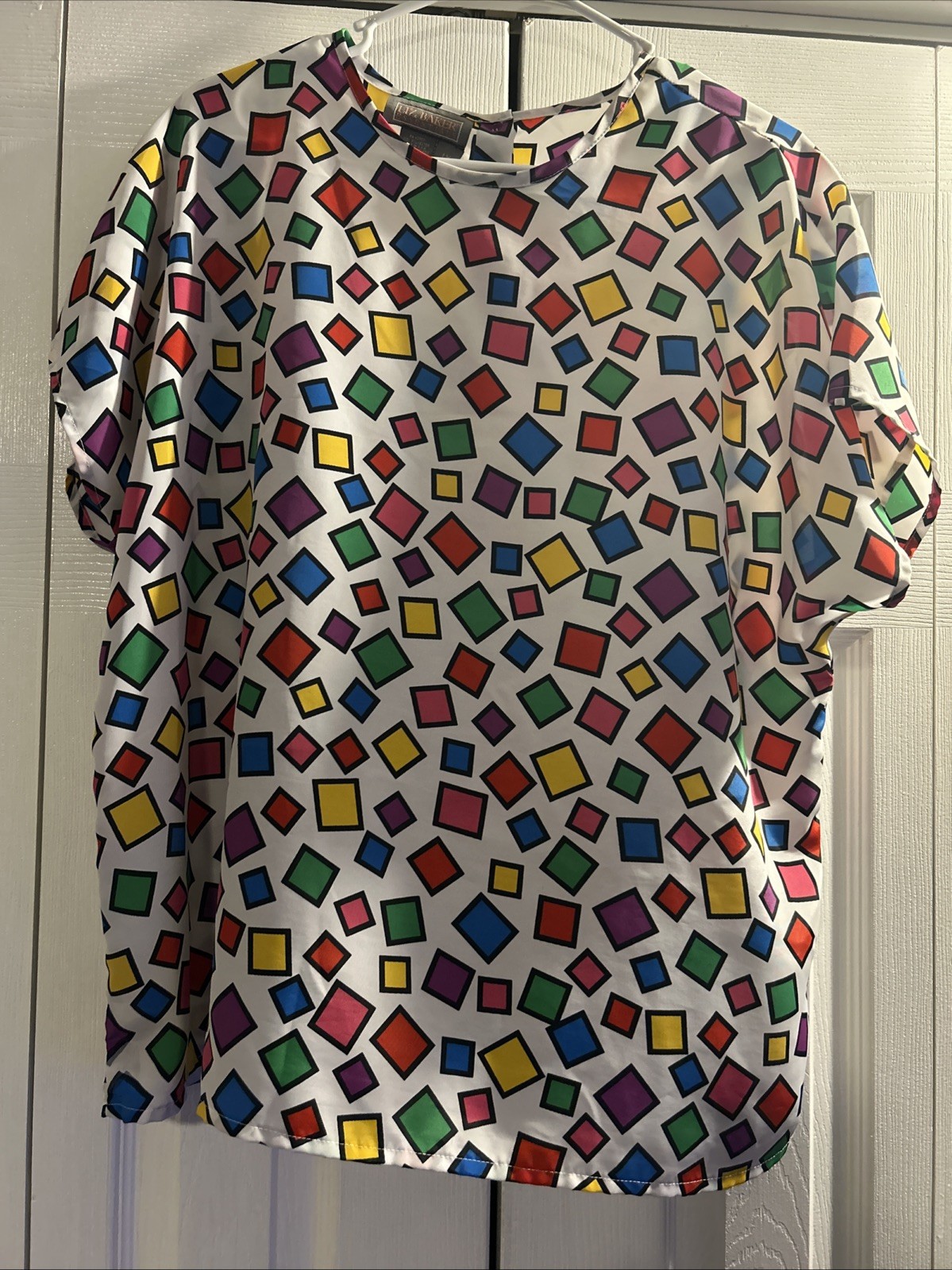 Vintage 80s Liz Baker Essentials Colorful Size 1X Polyester