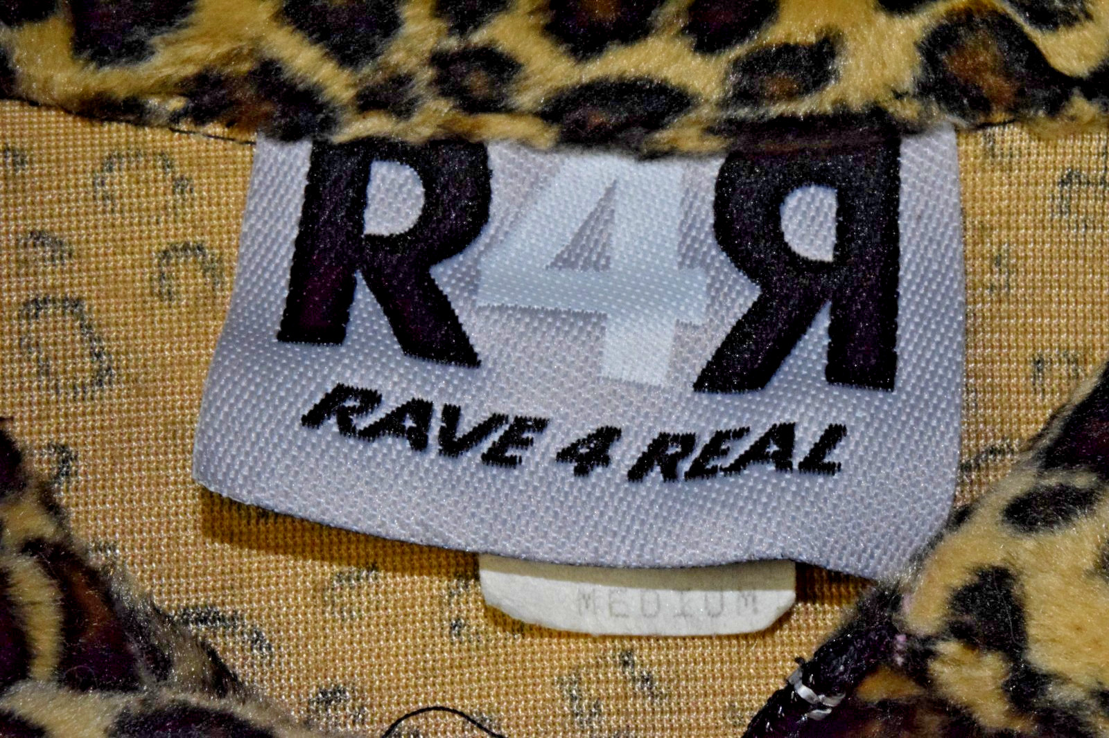 Vintage Jacket Rave 4 Real Size S/M 80s Shimmery Leopard Print Zip up Made USA