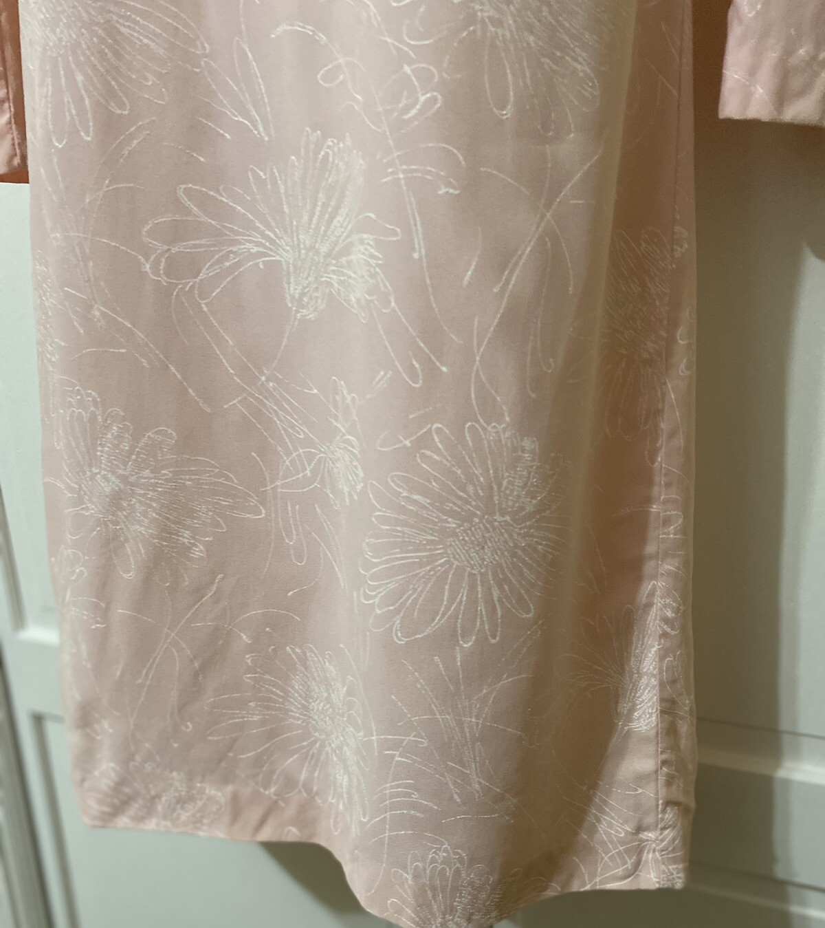 Flaw Vintage 1980’s Pellini Von Bramlett Pink Floral Sheath Dress USA Size 5/6