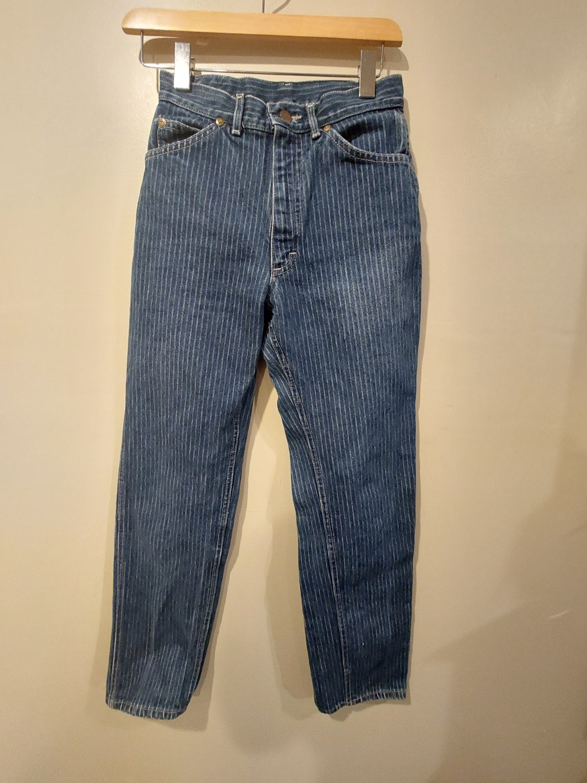 Vintage 70s 80s Riders by Lee Womens Blue Jeans – Pin Striped – Size 0-2 – Rare