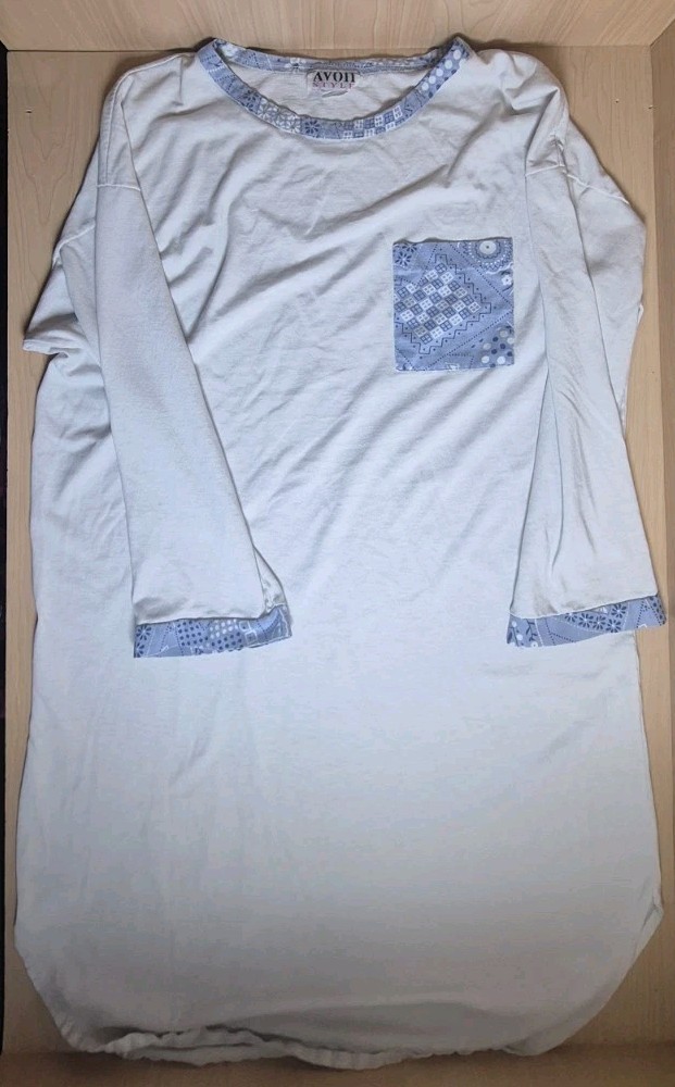 Vintage Avon Style Night Gown Shirt XL Sleepwear Evening Wear Nighty