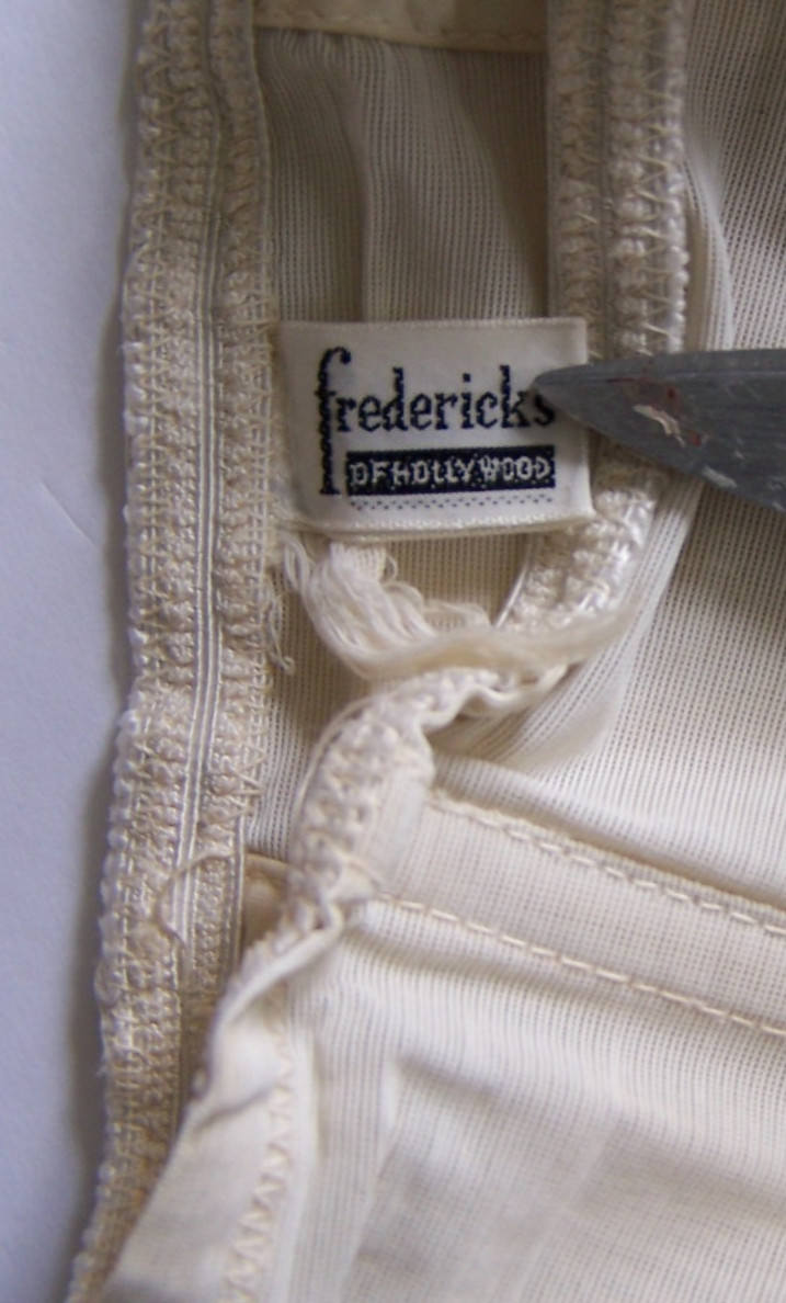Vtg Fredericks Hollywood Corset Antique Girdle Garters Boning Zip Up/Hook & Eye