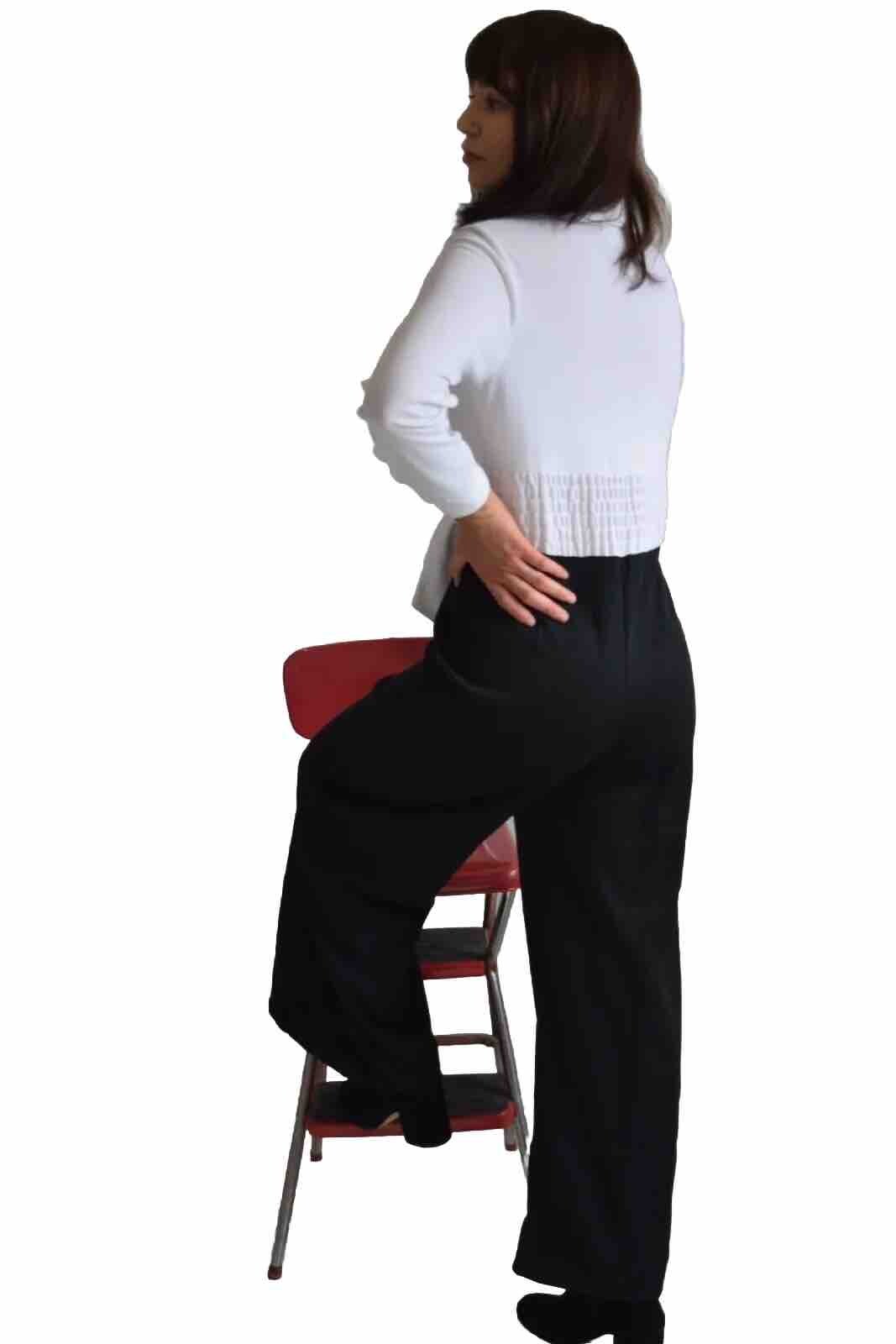 VTG 60s Mod Black & White Jumpsuit Palazzo Wide Leg Pants White Blouse USA Sz 14