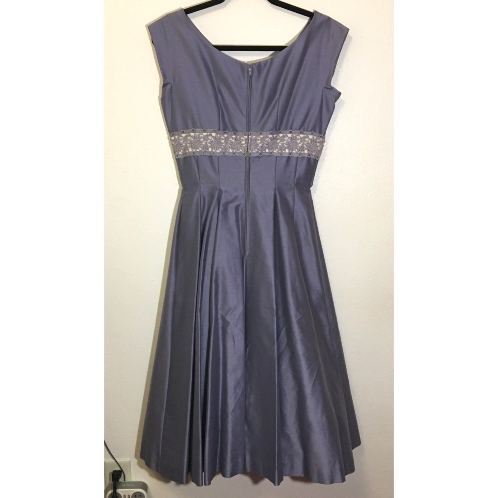 Vintage 50s Periwinkle Blue Party Midi Dress Tulle Wedding Special Occasion – HU