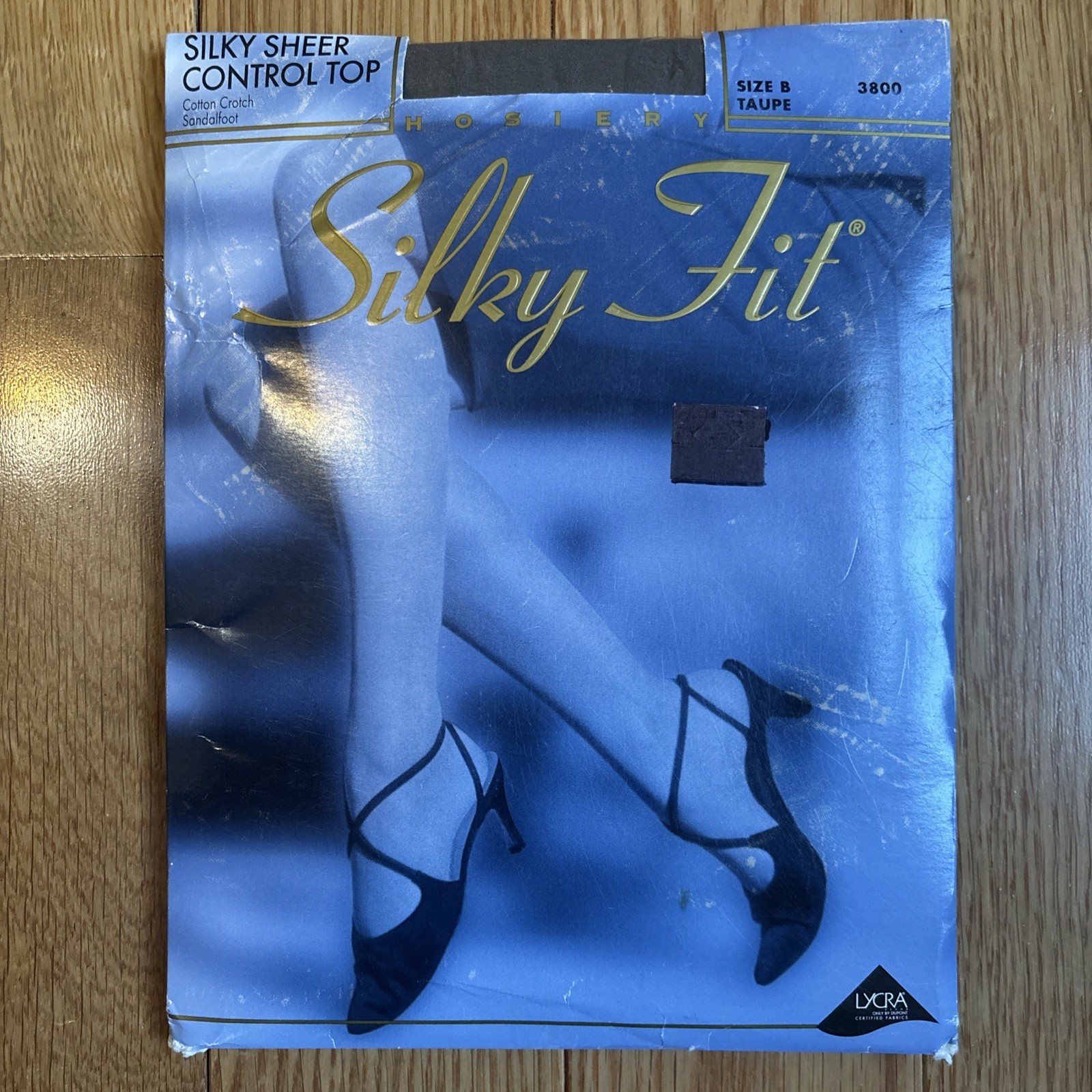 Silky Fit Pantyhose Silky Sheer Control Top Sandalfoot Hosiery Size B Taupe