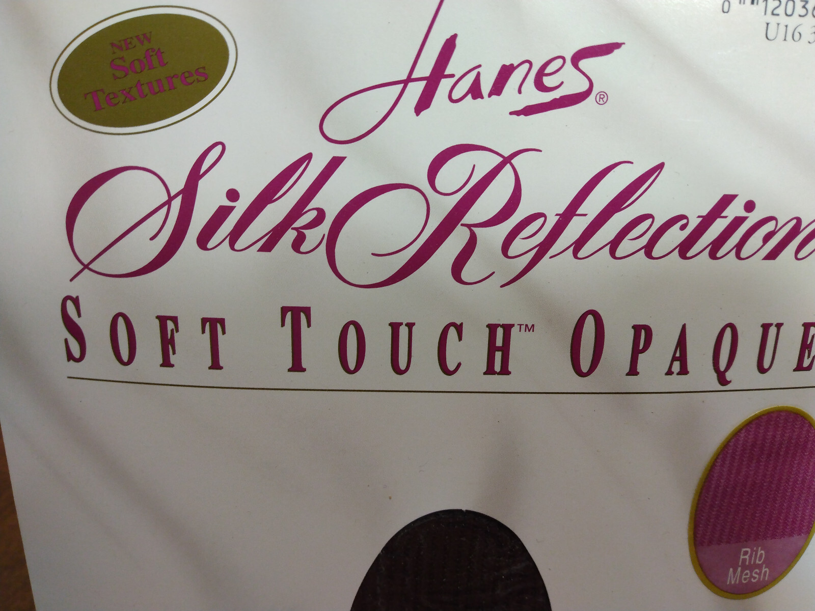 VTG Hanes Silk Reflections Opaque Pantyhose Ribbed Control Top CAROB Sz EF NOS