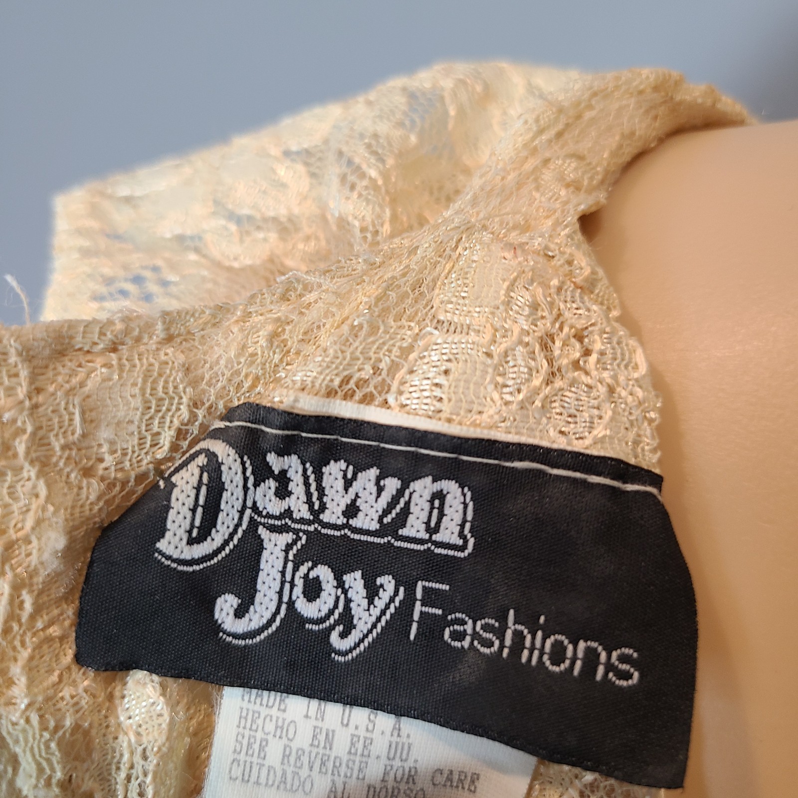 Dawn Joy 90s Butter Yellow Lace Midi Dress Bridal Fairy Ren Faire Grunge Floral