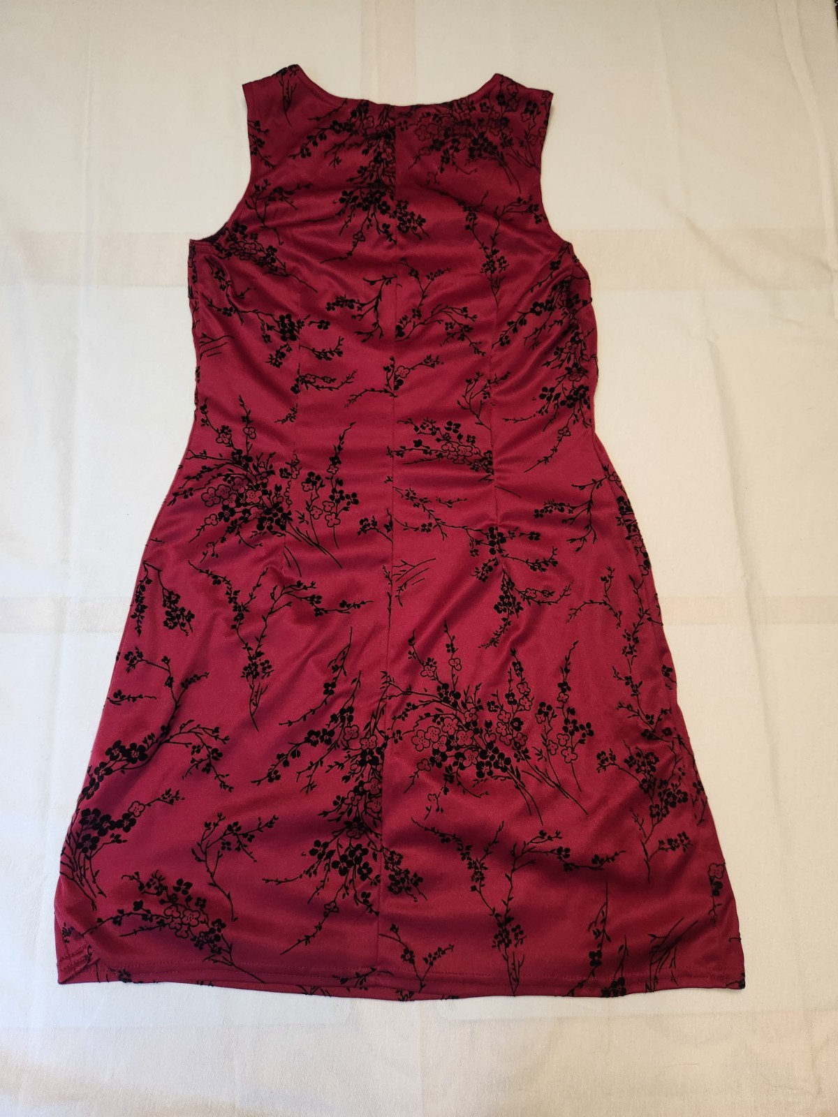 Vintage 90s My Michelle Red Dress w/ Cherry Blossom Pattern sz. Medium Grunge