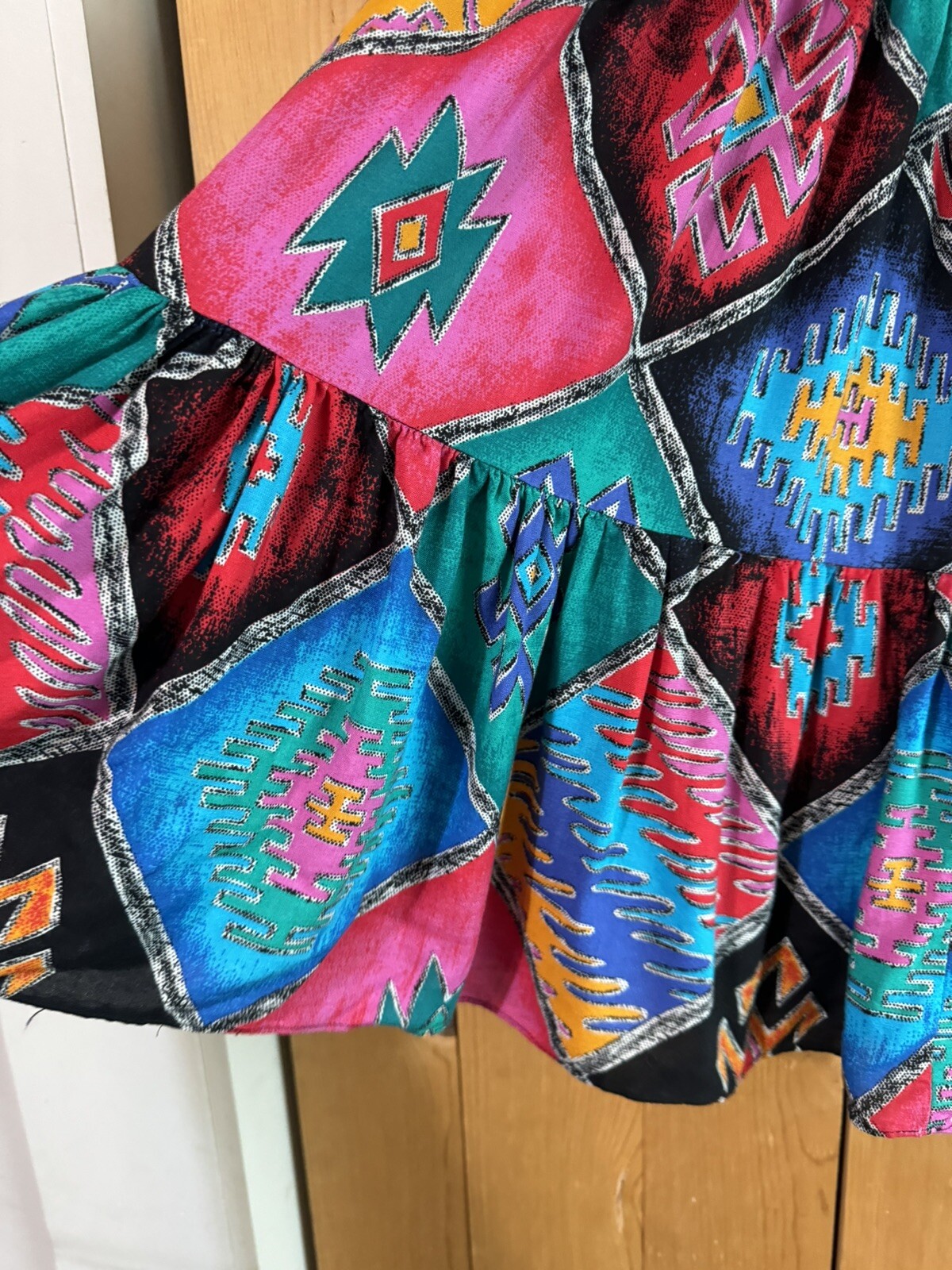 Lilia Smitty Skirt Womens Small Cowgirl Vintage Western Waist 25-30 Tiered