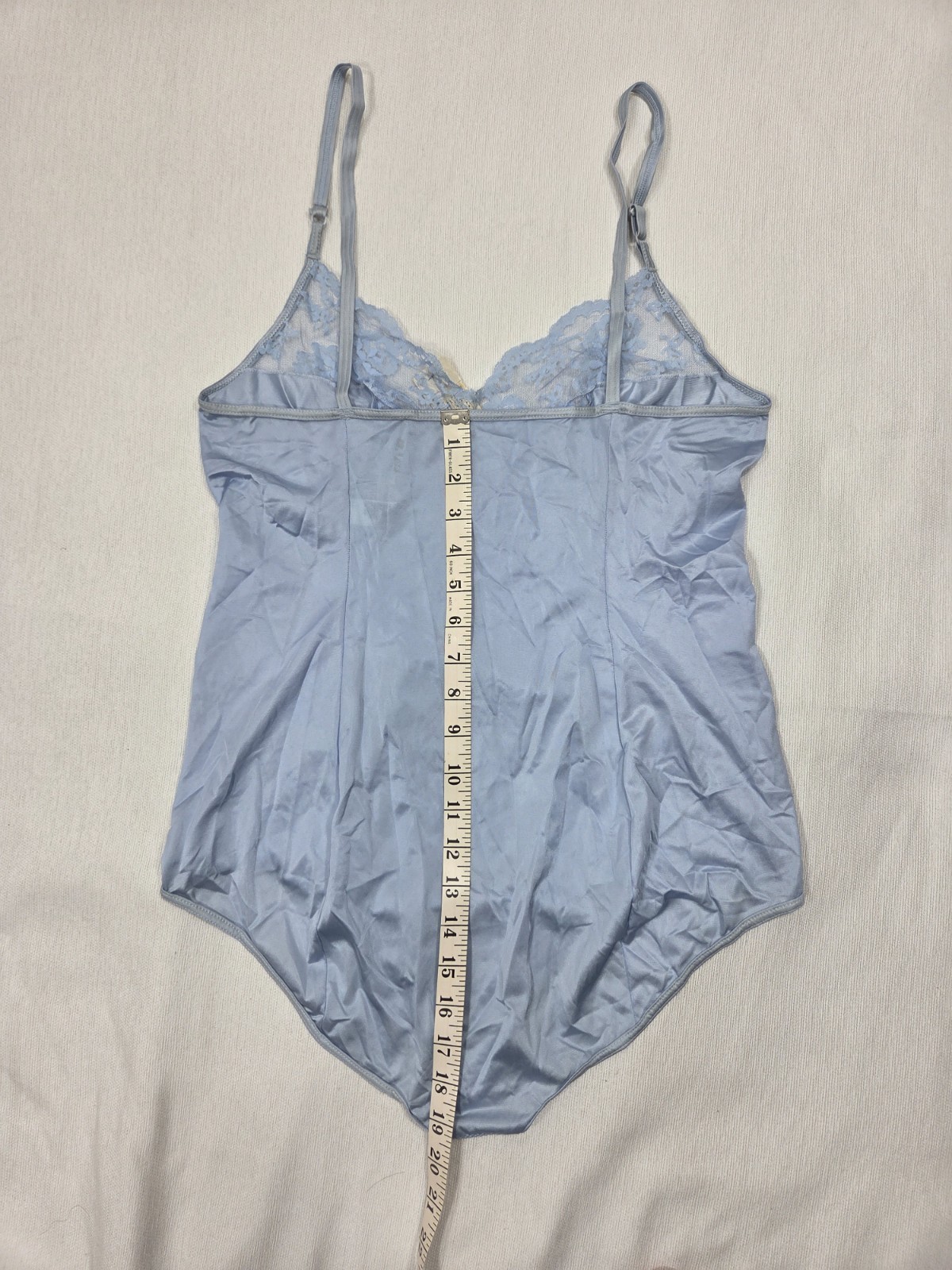 NWT Vtg Henson Kickernick Blue Nylon Lace All-In-One Teddy Large 1970s USA