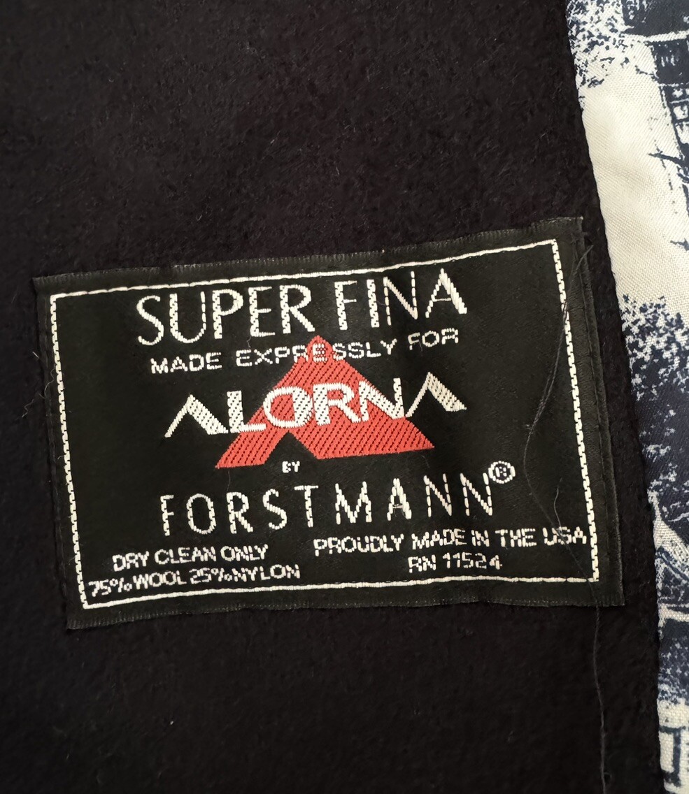 Vintage 70s Navy Blue Wool Coat Overcoat N’exagerons Rien Alorna Petite