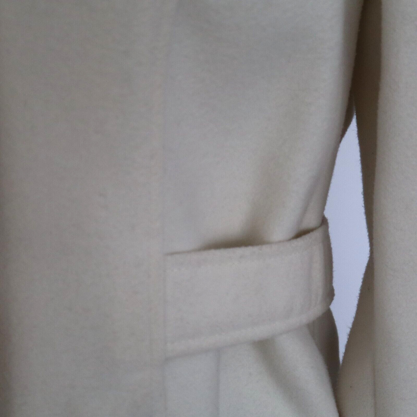 Vintage Chico’s Jacket Coat Winter White w Black Buttons Size 1 Medium