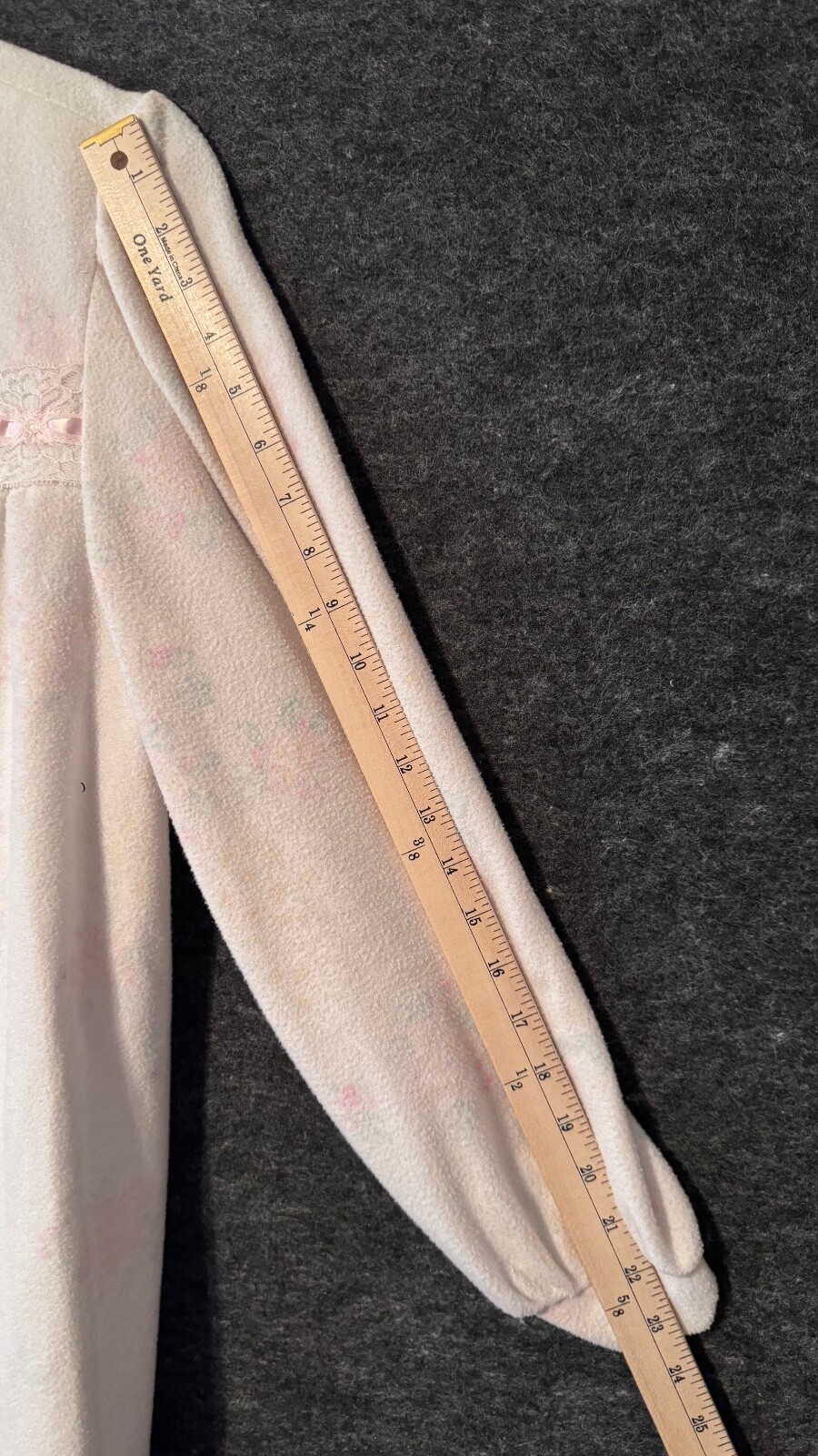 Vandemere vintage nightgown long robe house coat pearl snap floral prairie small