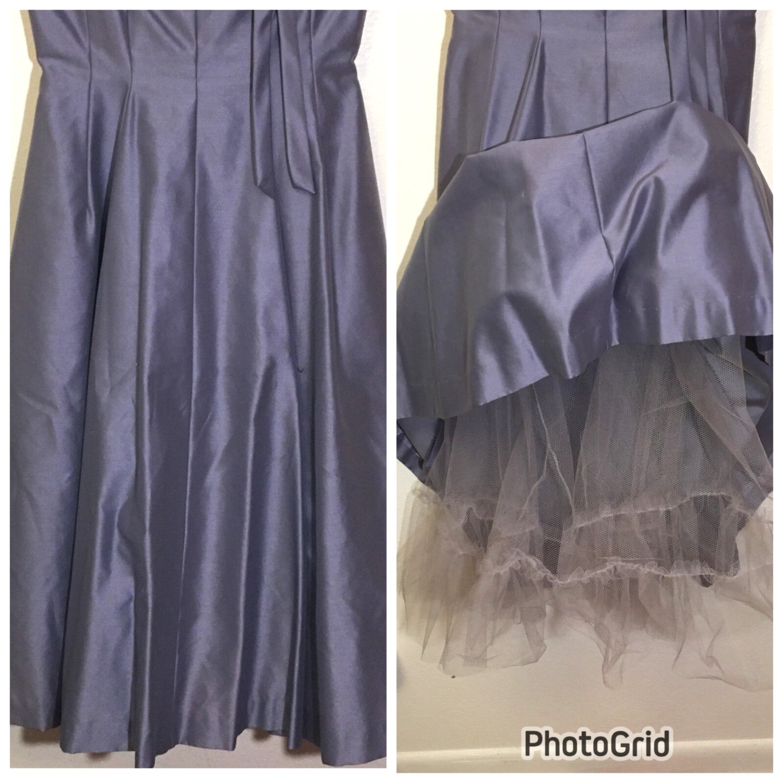 Vintage 50s Periwinkle Blue Party Midi Dress Tulle Wedding Special Occasion – HU