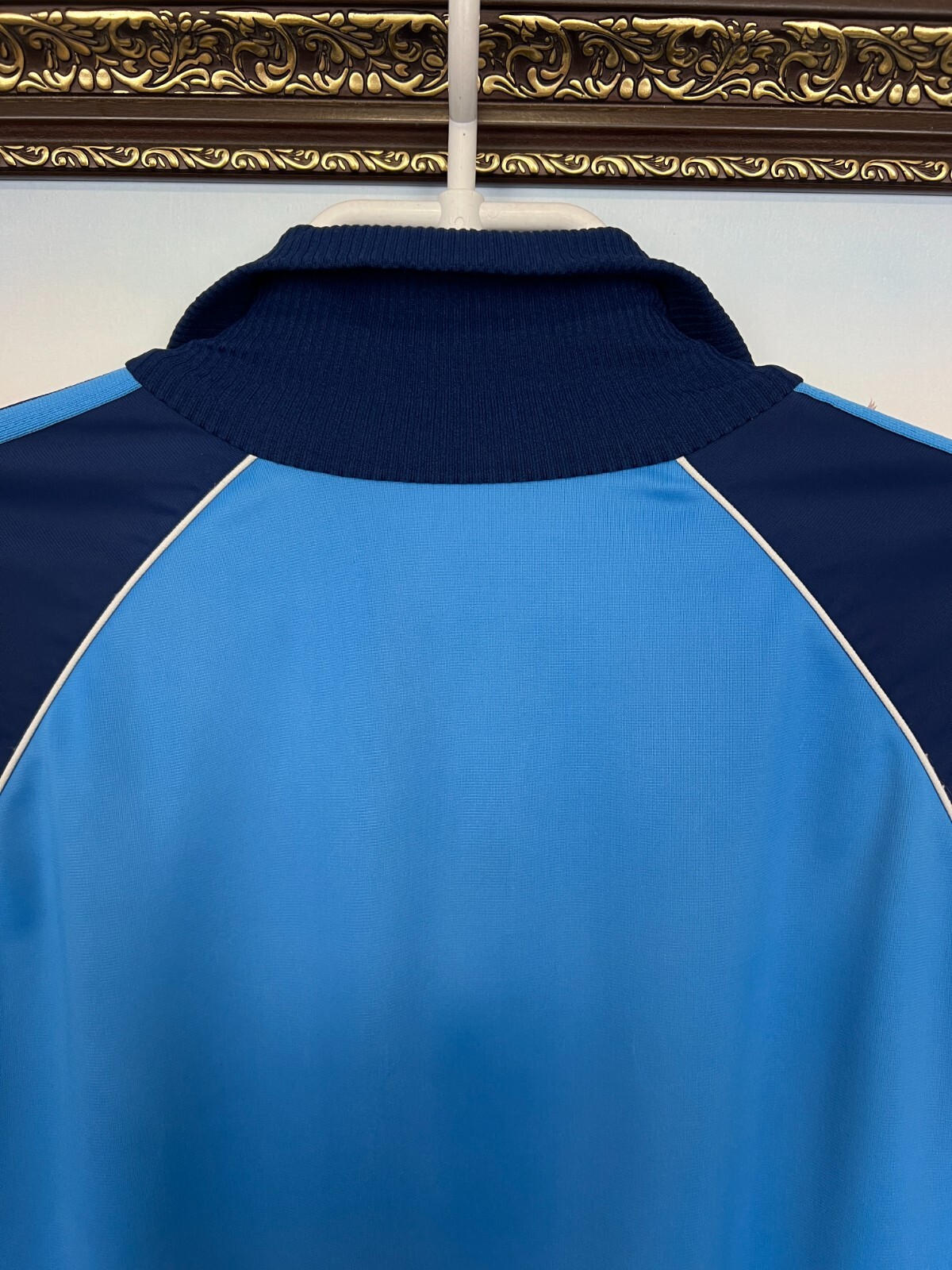 Vintage 80’s West Germany Blue Nylon Jacket Track Top Woman Rare Hype Size M